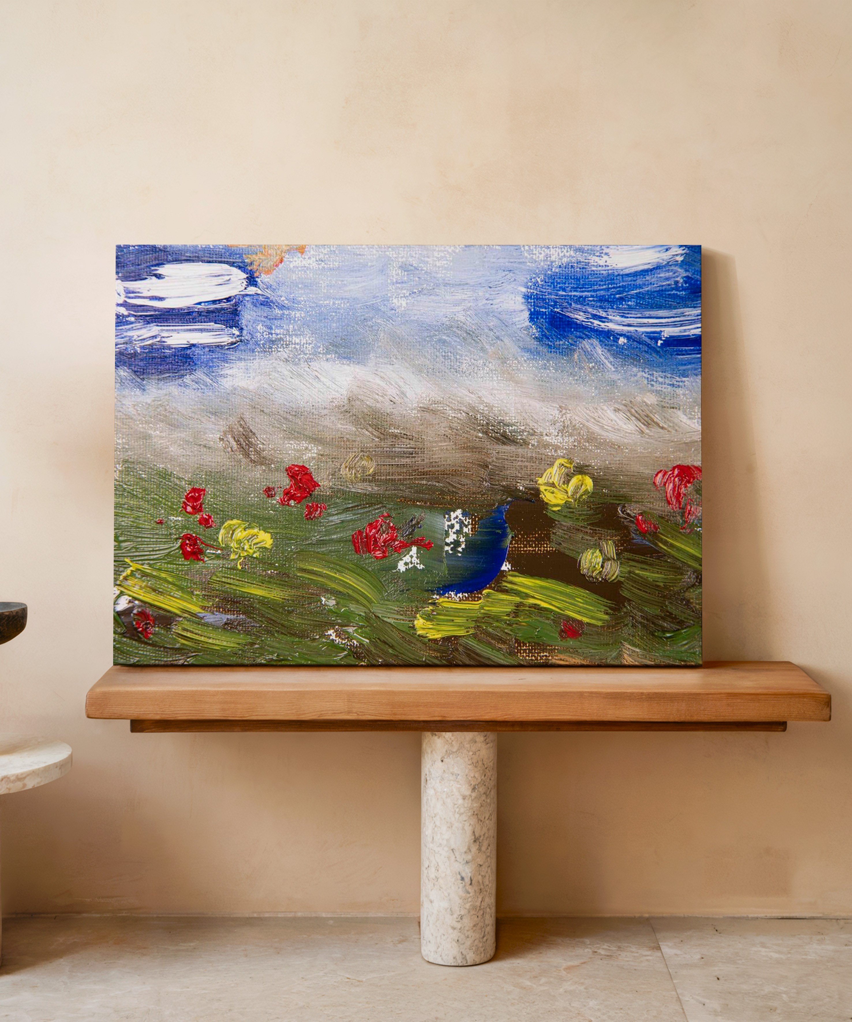 Bahar Esintisi | Yağlı Boya Dokulu Canvas Baskı