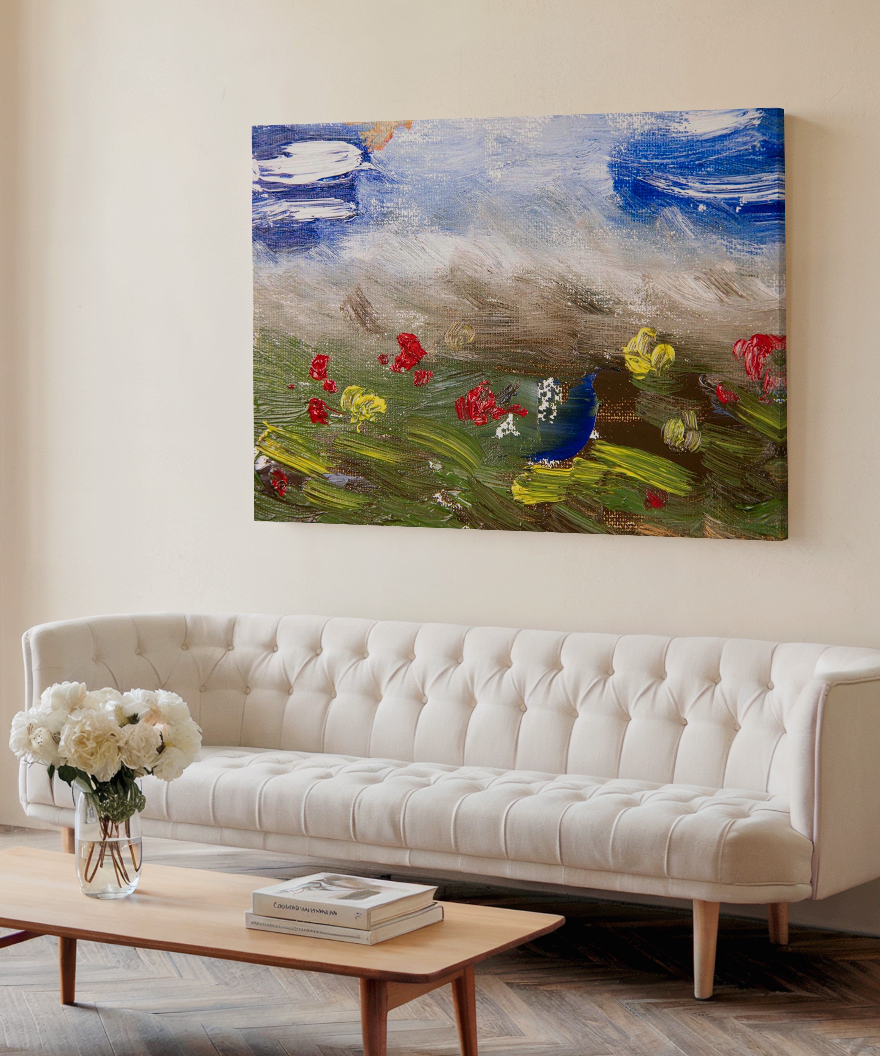 Bahar Esintisi | Yağlı Boya Dokulu Canvas Baskı