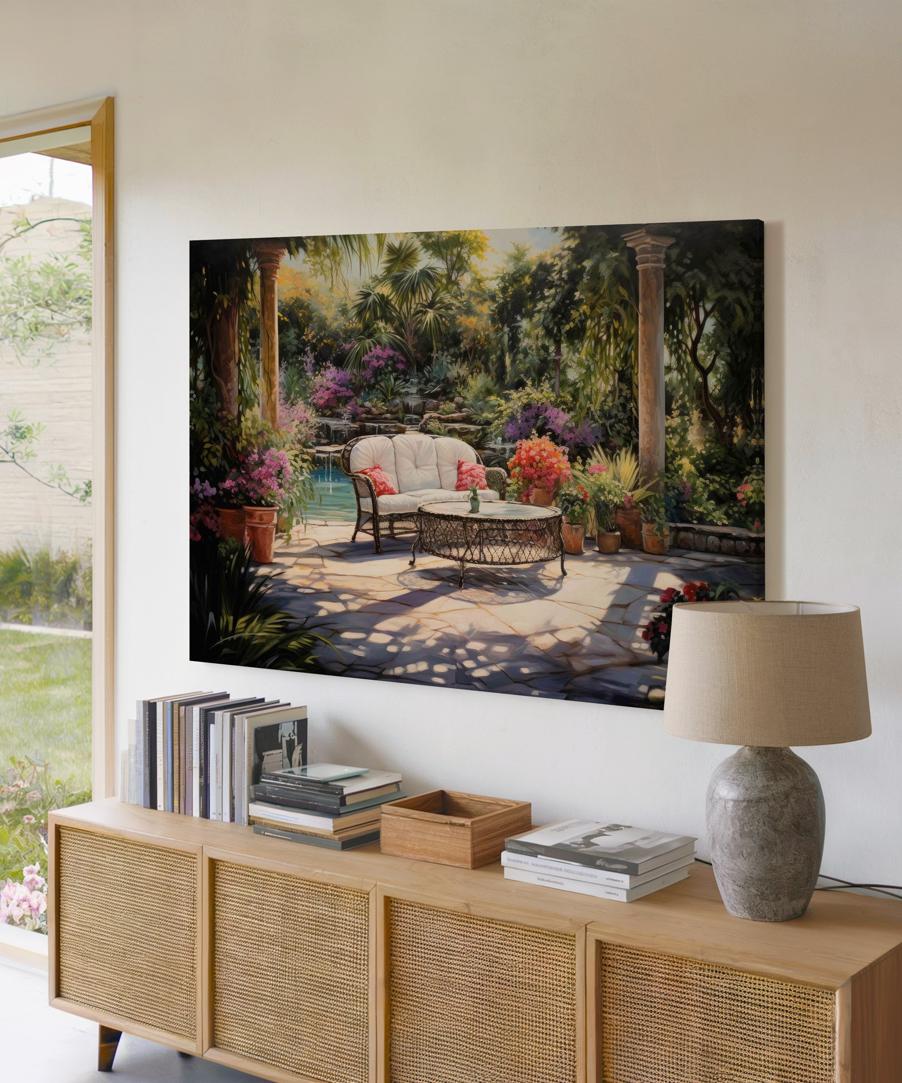 Bahçe Rapsodisi | Yağlı Boya Dokulu Canvas Baskı