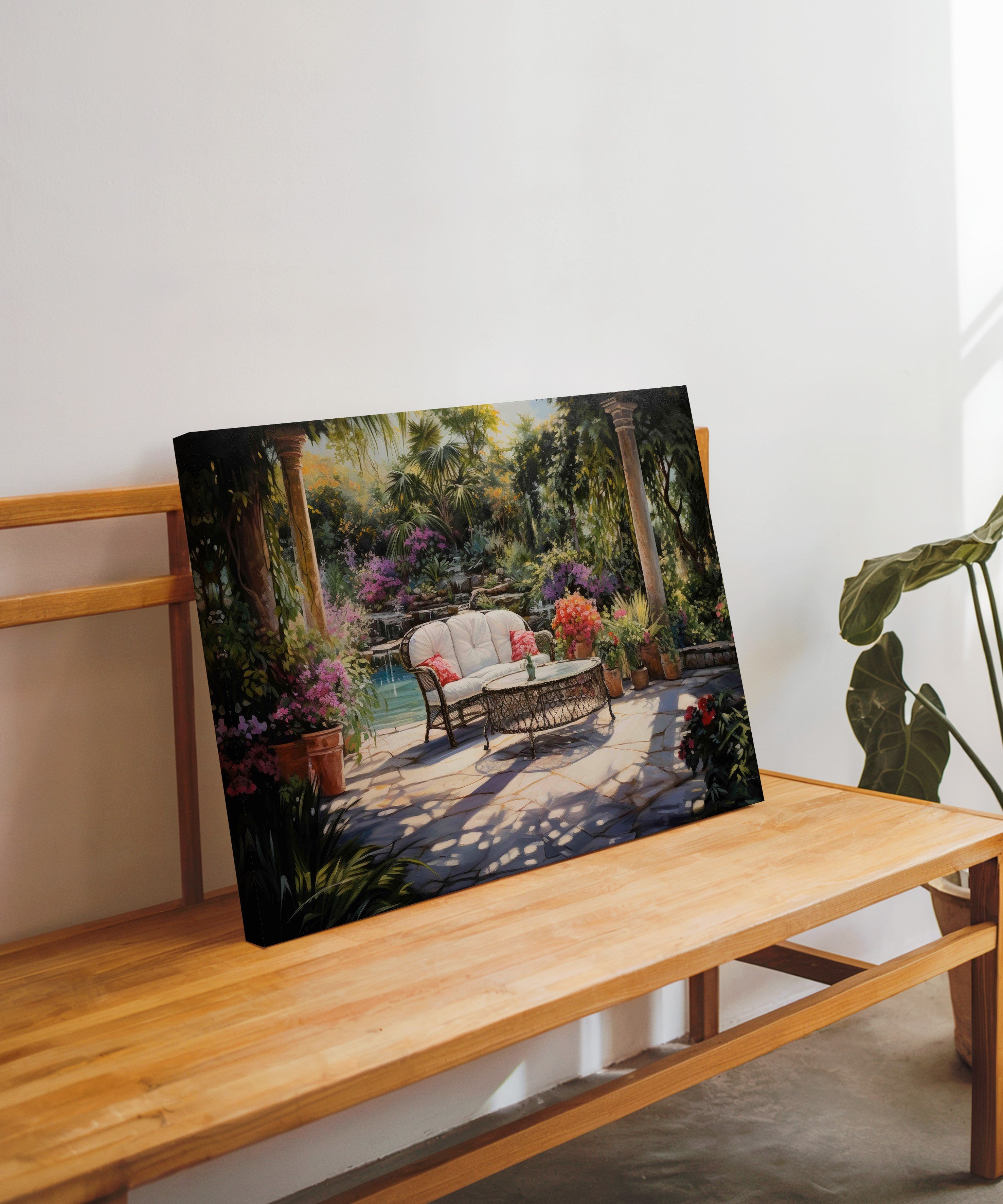 Bahçe Rapsodisi | Yağlı Boya Dokulu Canvas Baskı