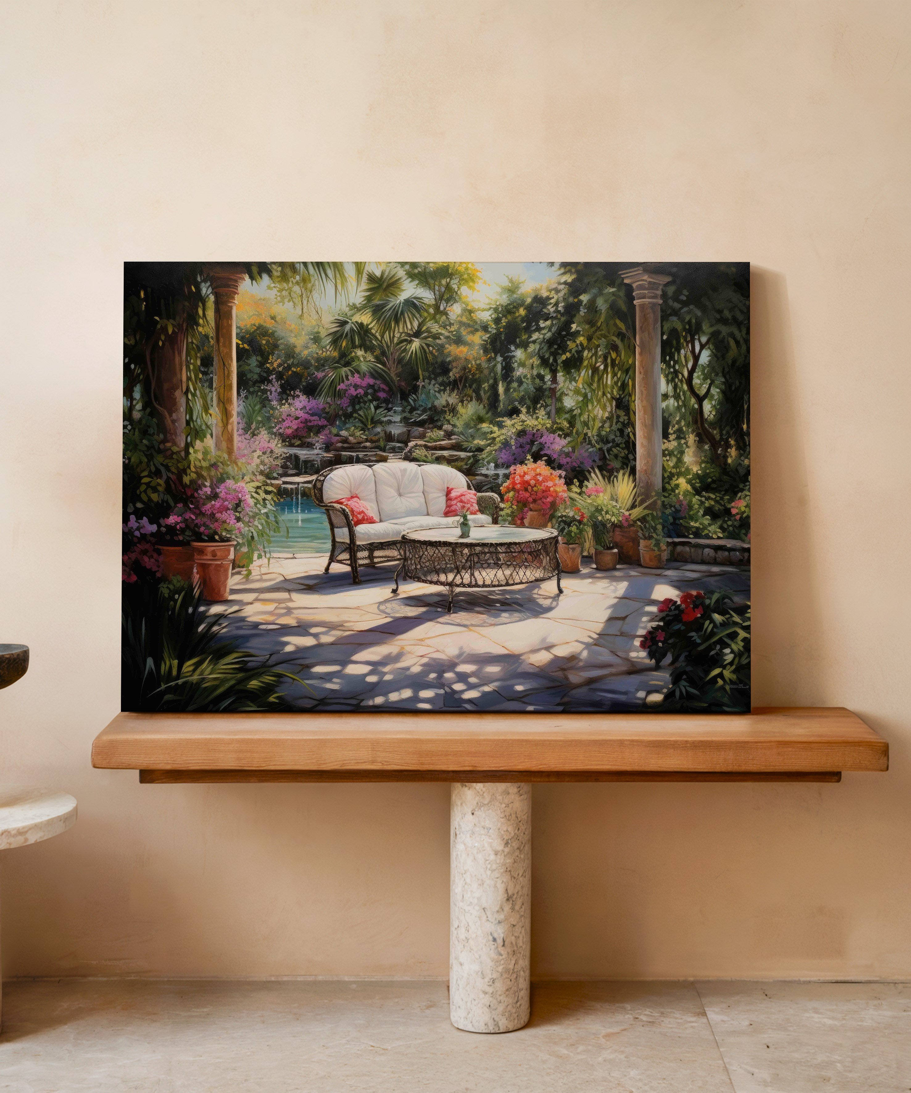 Bahçe Rapsodisi | Yağlı Boya Dokulu Canvas Baskı