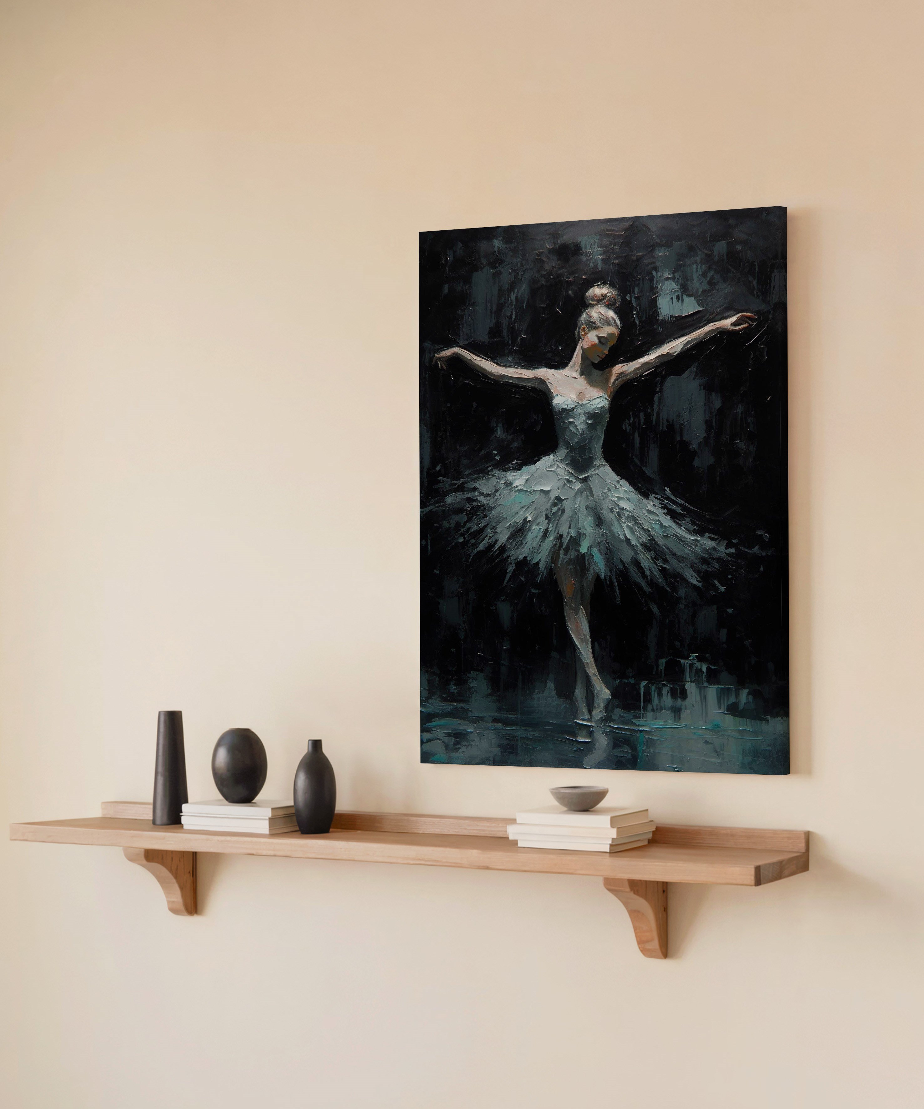Balerin | Yağlıboya dokulu canvas baskı