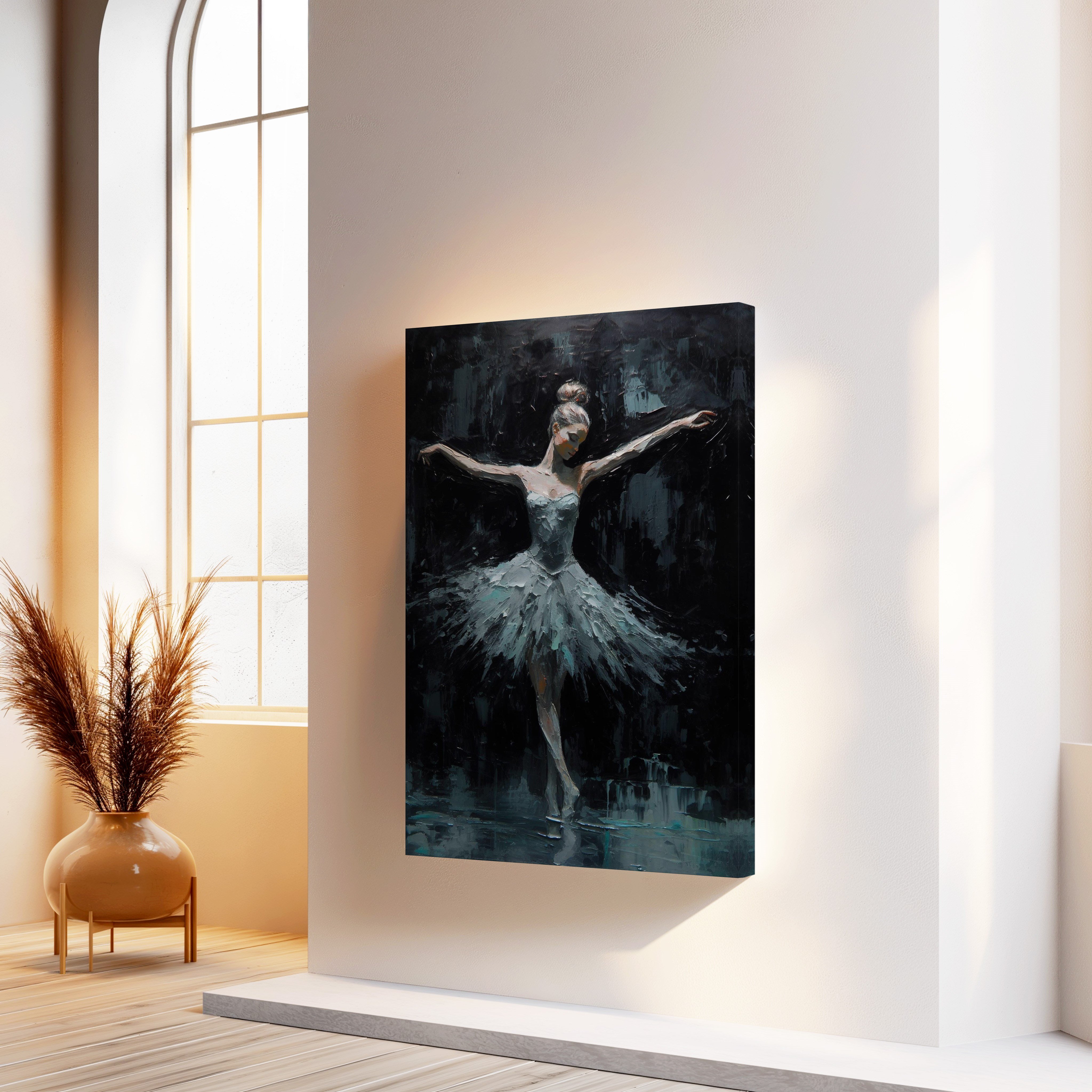 Balerin | Yağlıboya dokulu canvas baskı