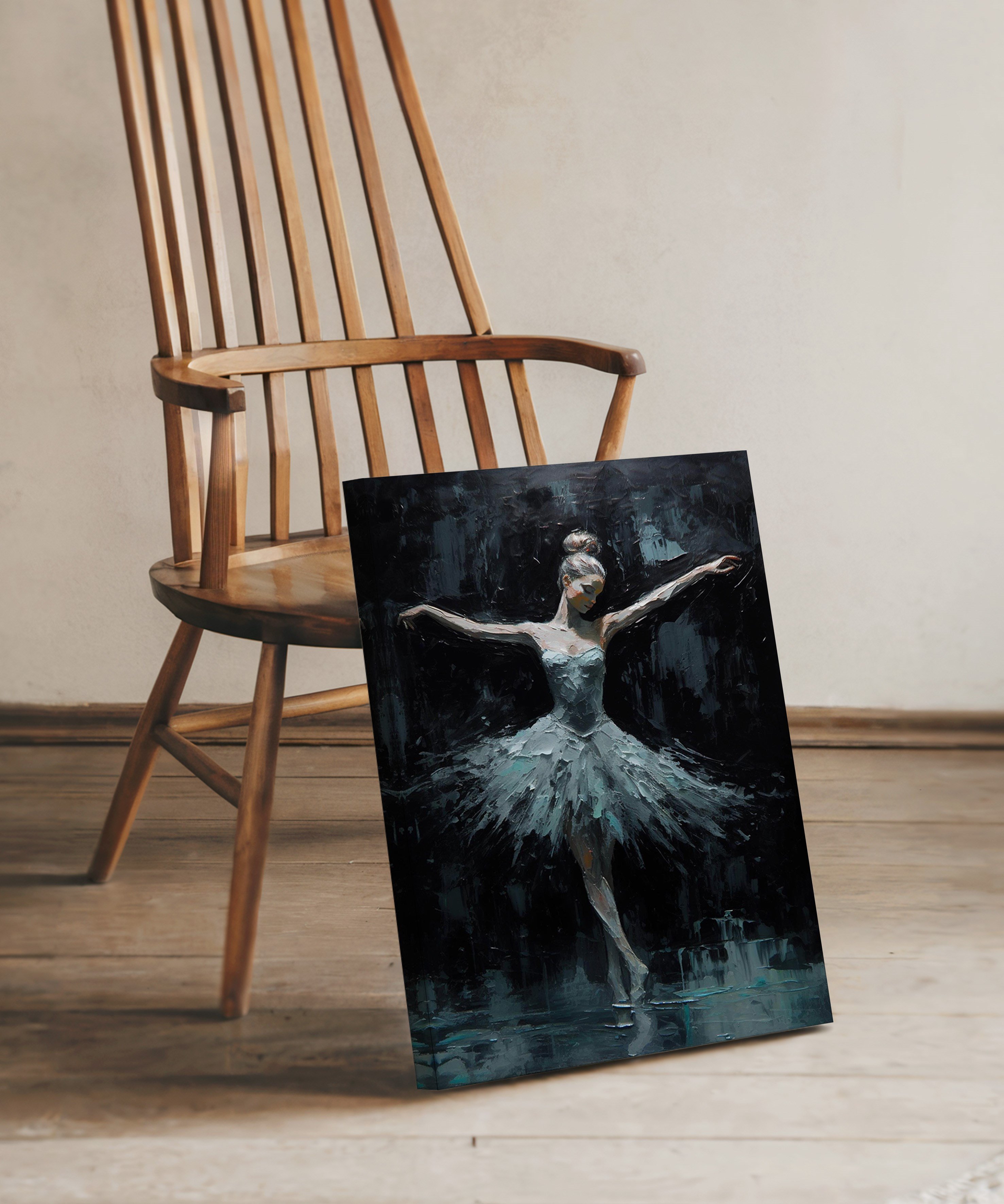 Balerin | Yağlıboya dokulu canvas baskı
