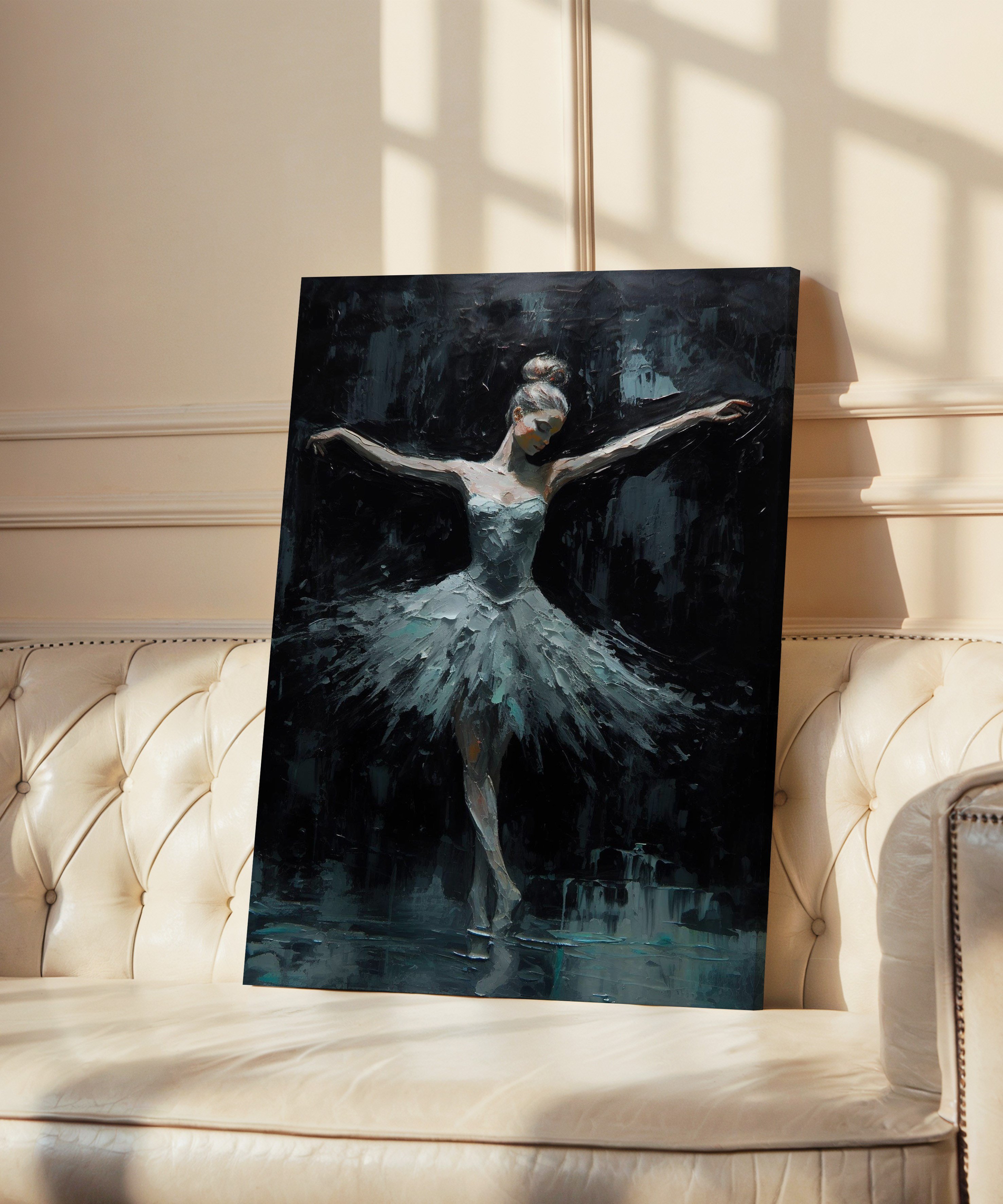 Balerin | Yağlıboya dokulu canvas baskı