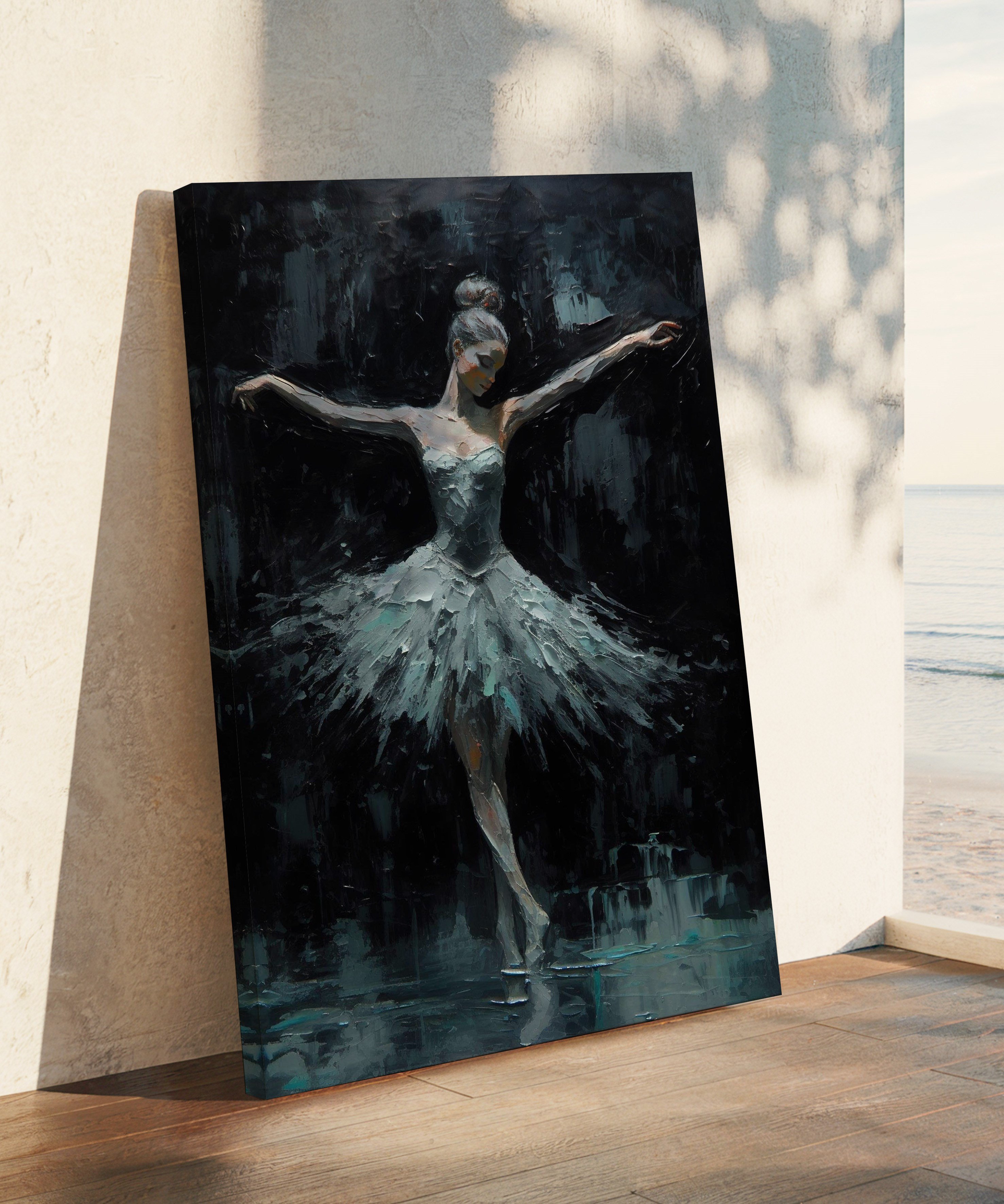 Balerin | Yağlıboya dokulu canvas baskı