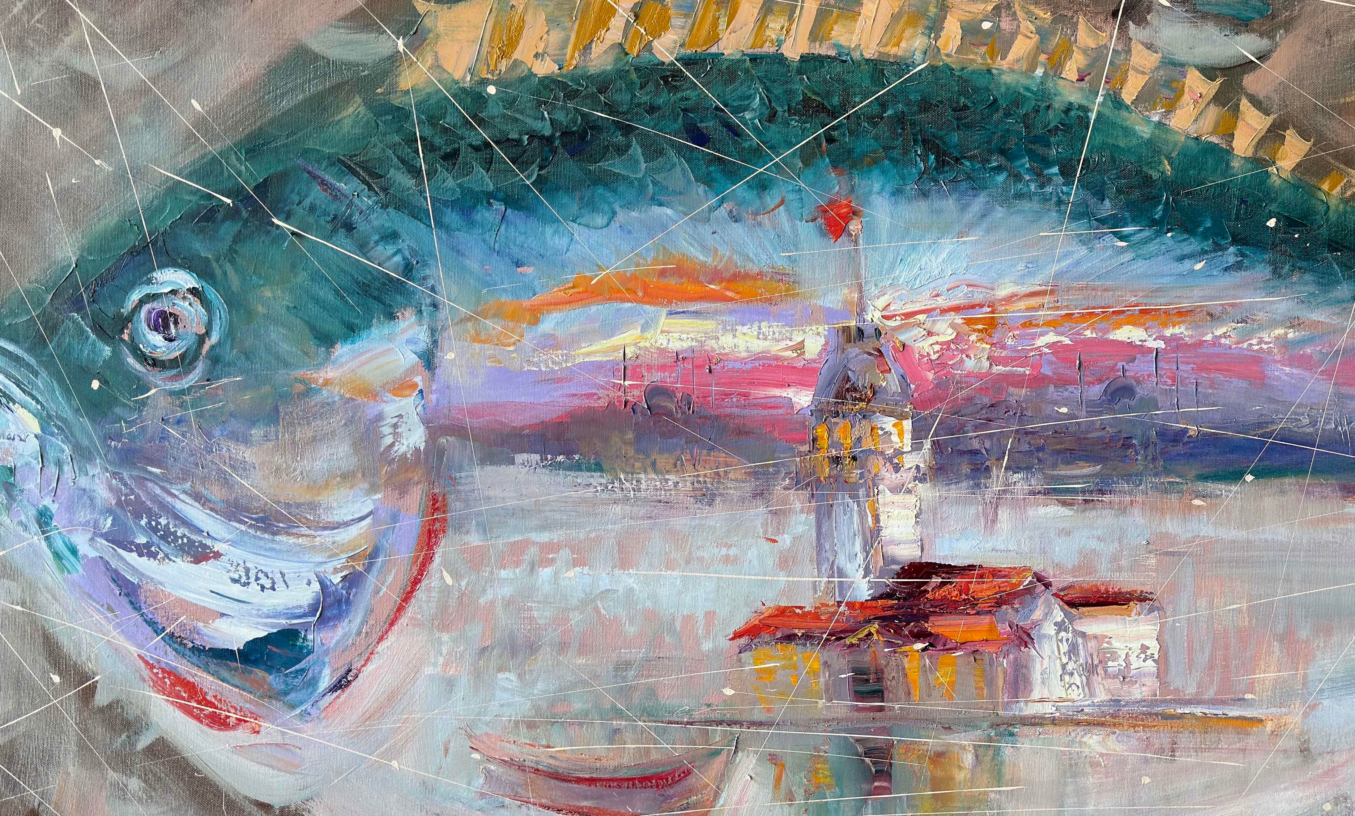 Balığın içinde | Yağlı Boya Tablo