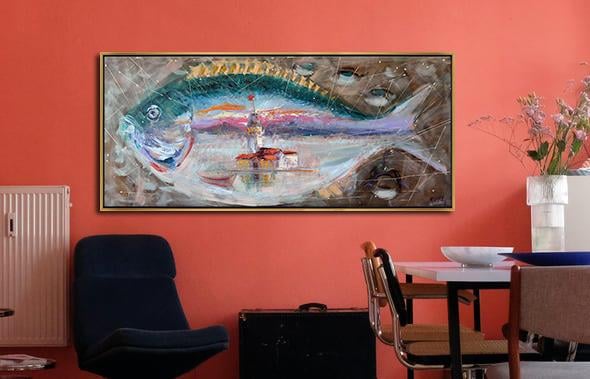 Balığın içinde | Yağlı Boya Tablo