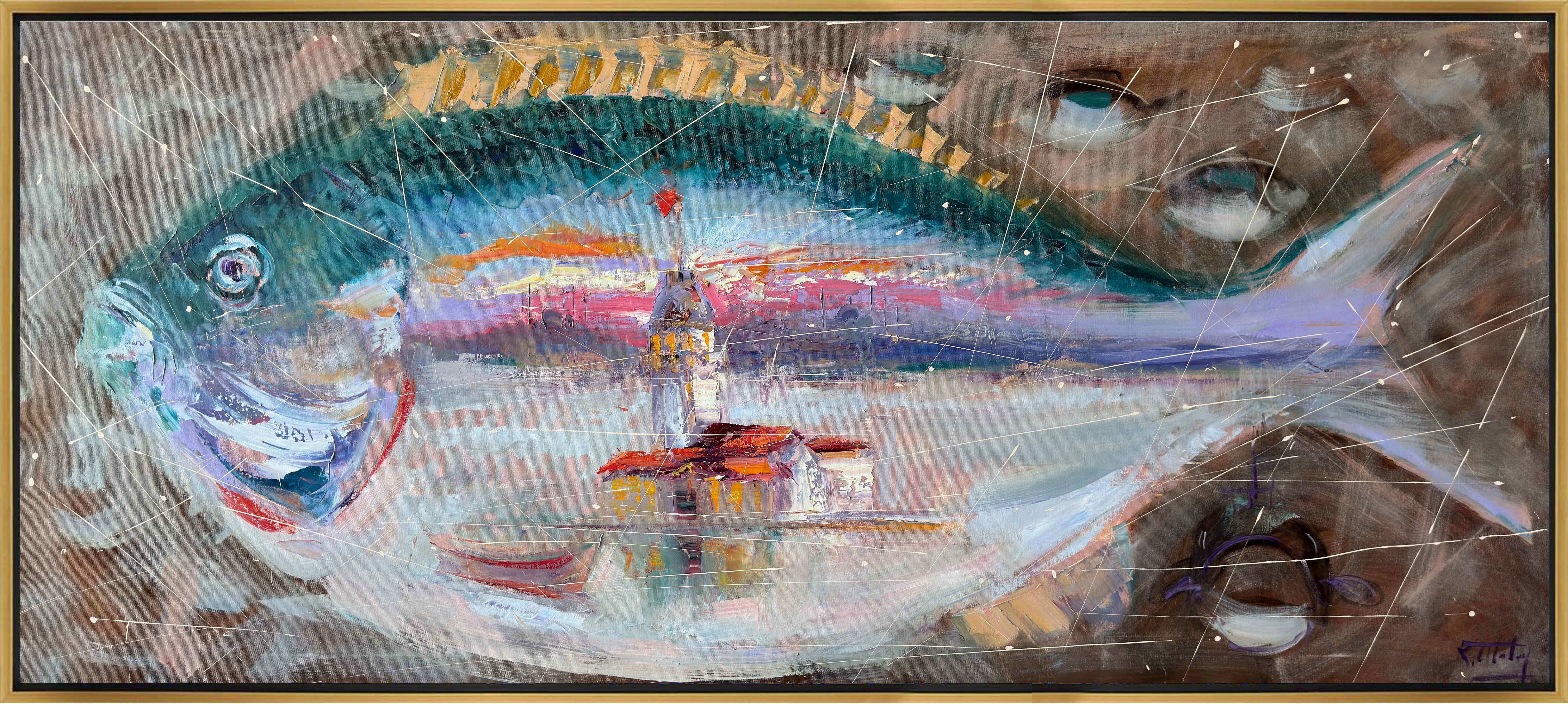 Balığın içinde | Yağlı Boya Tablo