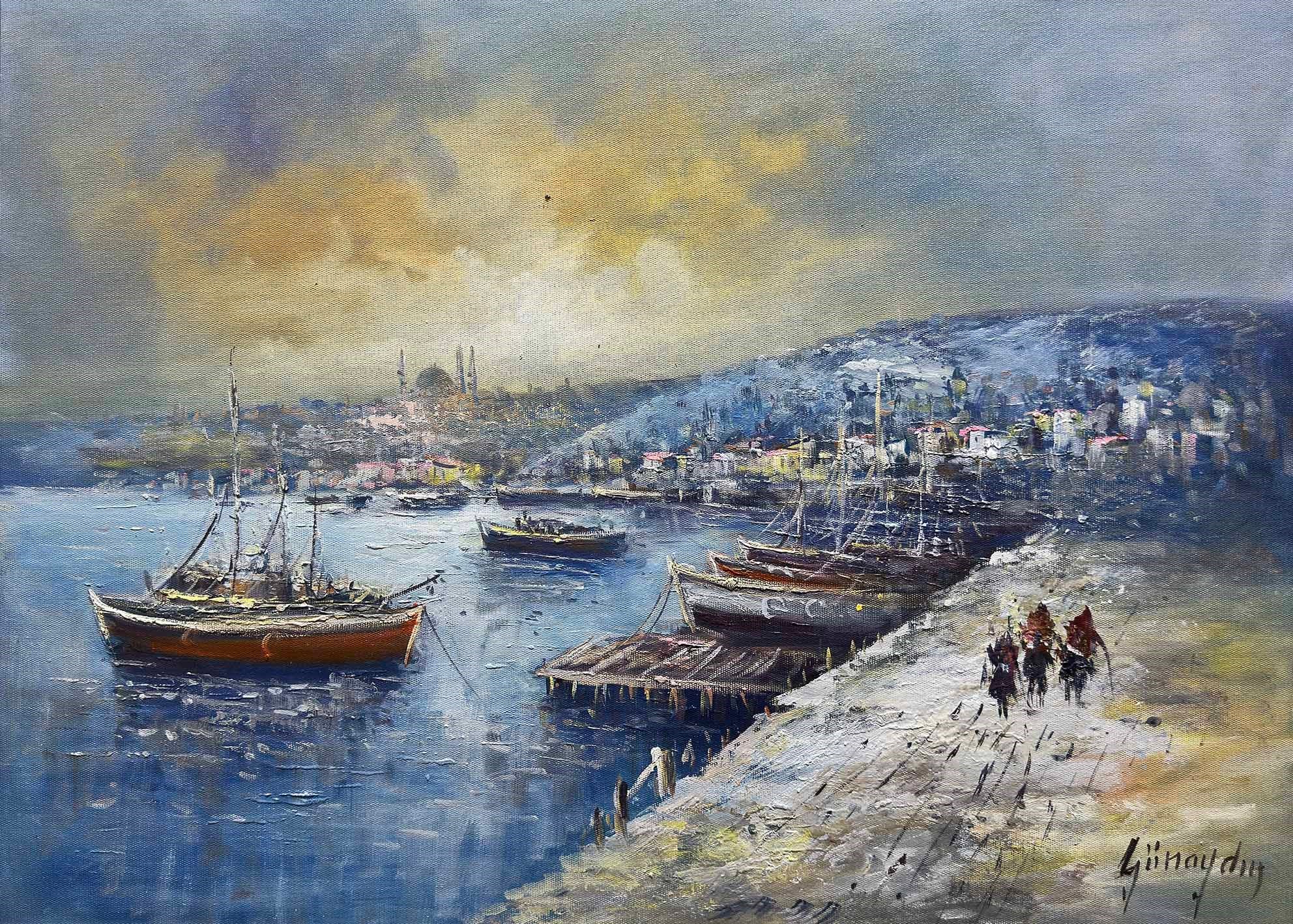 Balıkçı Barınağı | Yağlı Boya Tablo