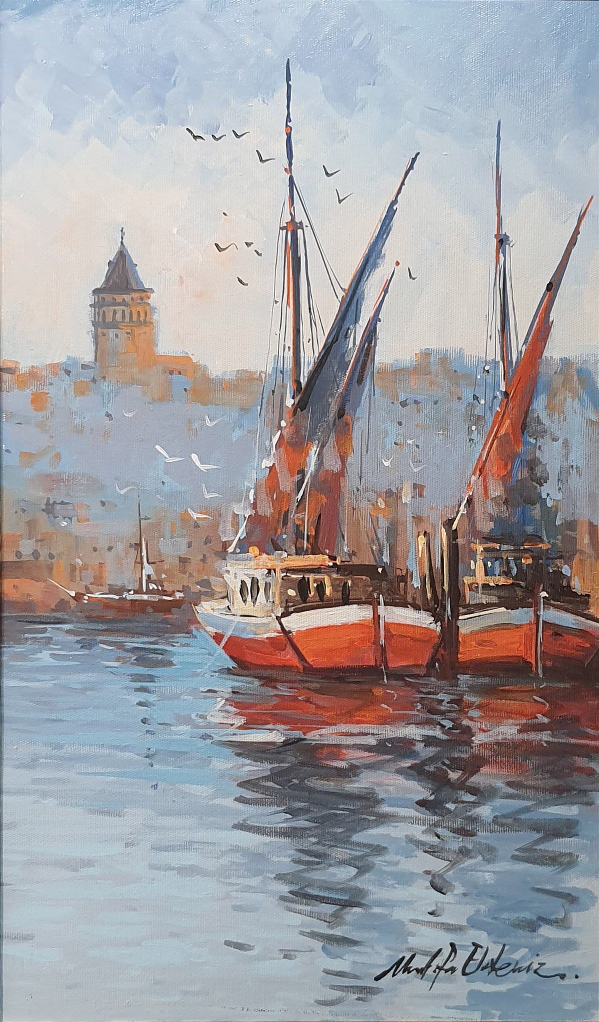 Balıkçı Tekneleri | Yağlı Boya TabloKüçük ebat tablolar