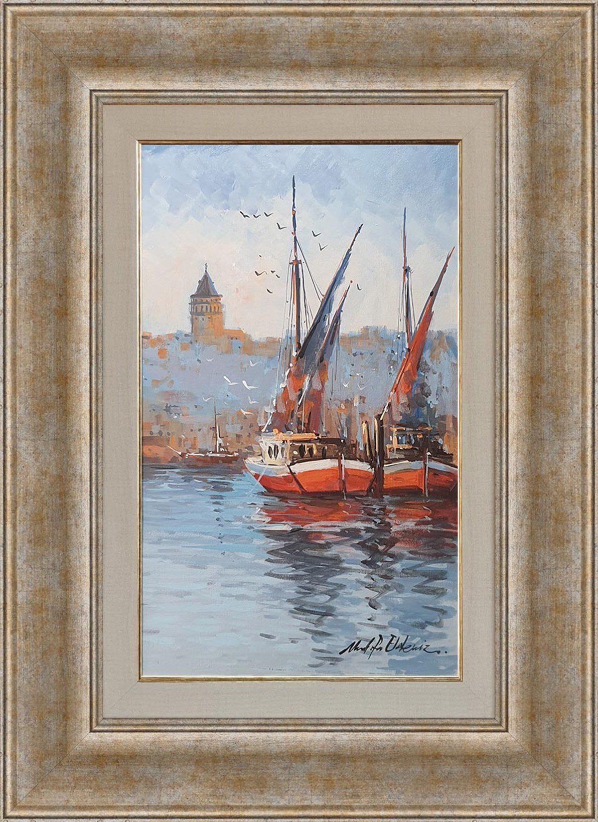 Balıkçı Tekneleri | Yağlı Boya TabloKüçük ebat tablolar