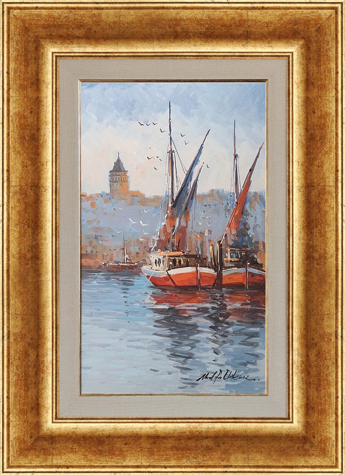 Balıkçı Tekneleri | Yağlı Boya TabloKüçük ebat tablolar