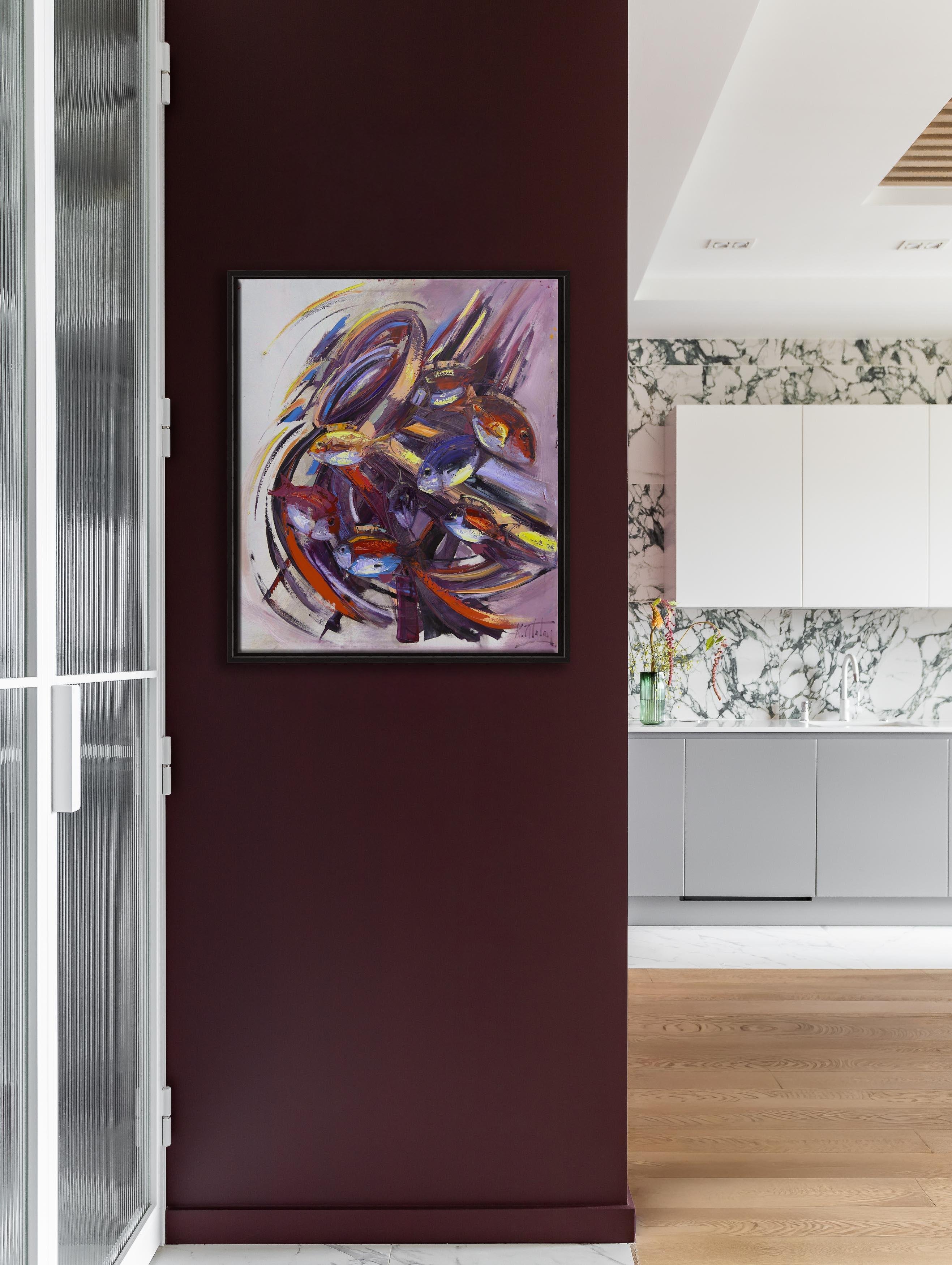 Balıkların Dansı | Yağlı Boya Tablo