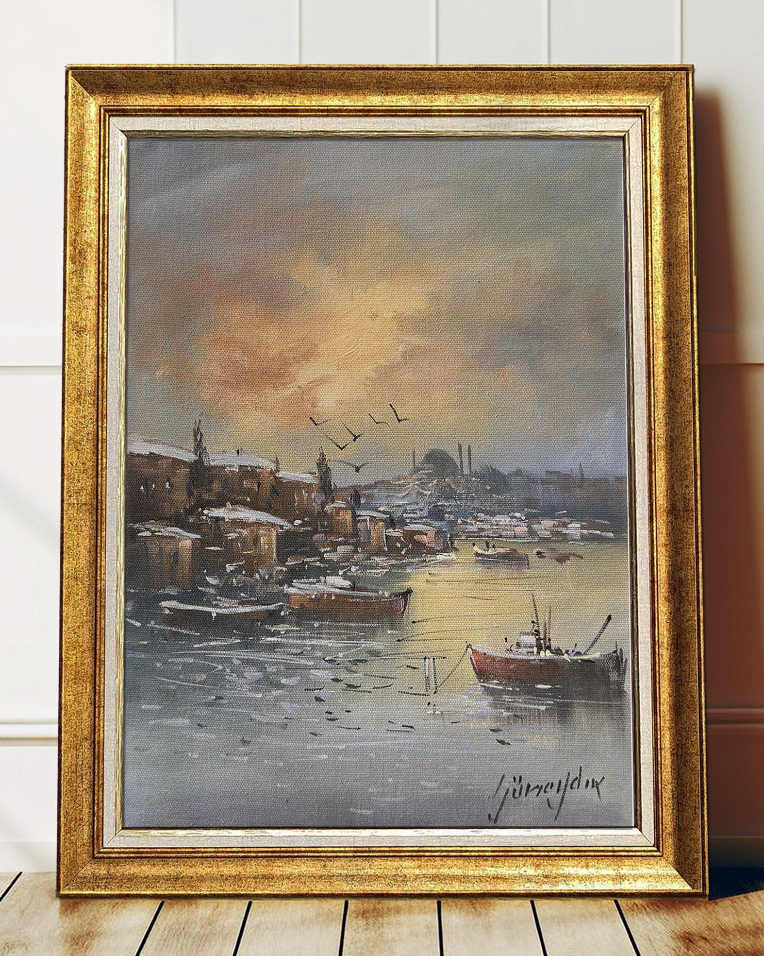 Beyaz Tonlarda Senfoni | Yağlı Boya Tablo