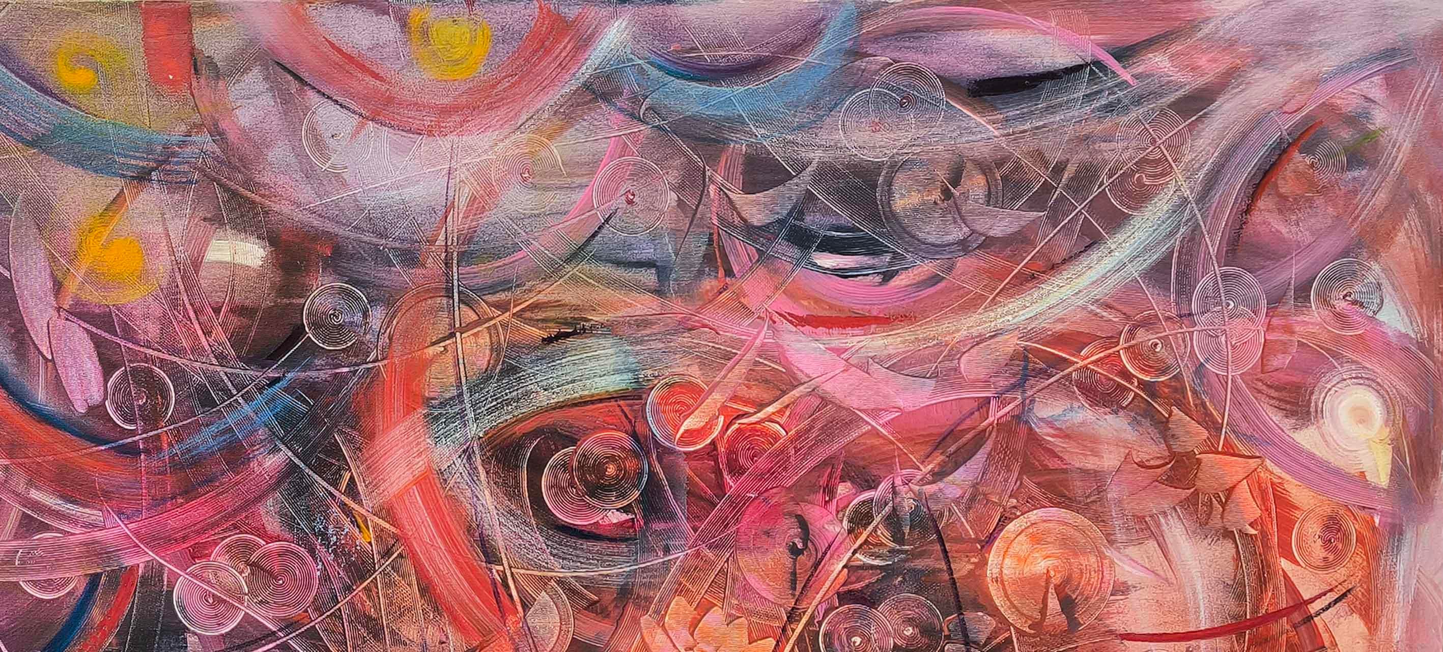 Bordo Akış | Yağlı Boya Tablo