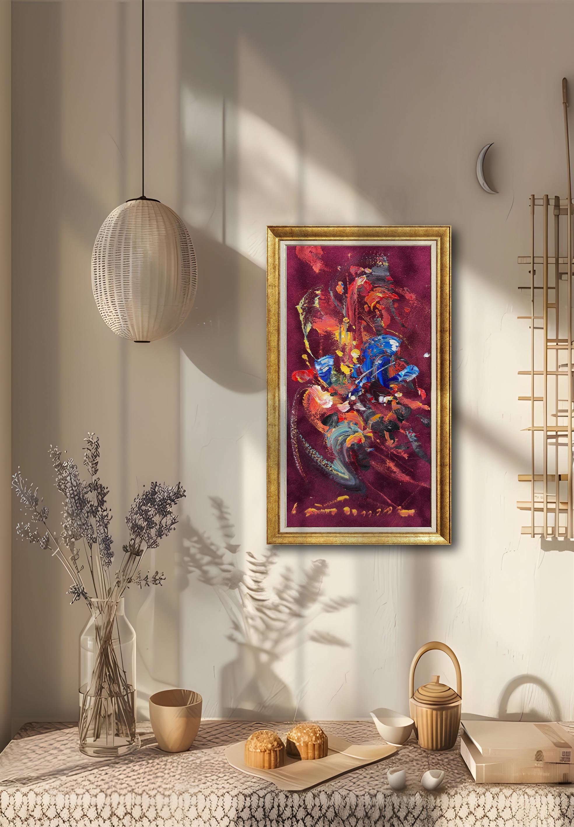 Bordo Yankısı | Yağlı Boya Tablo