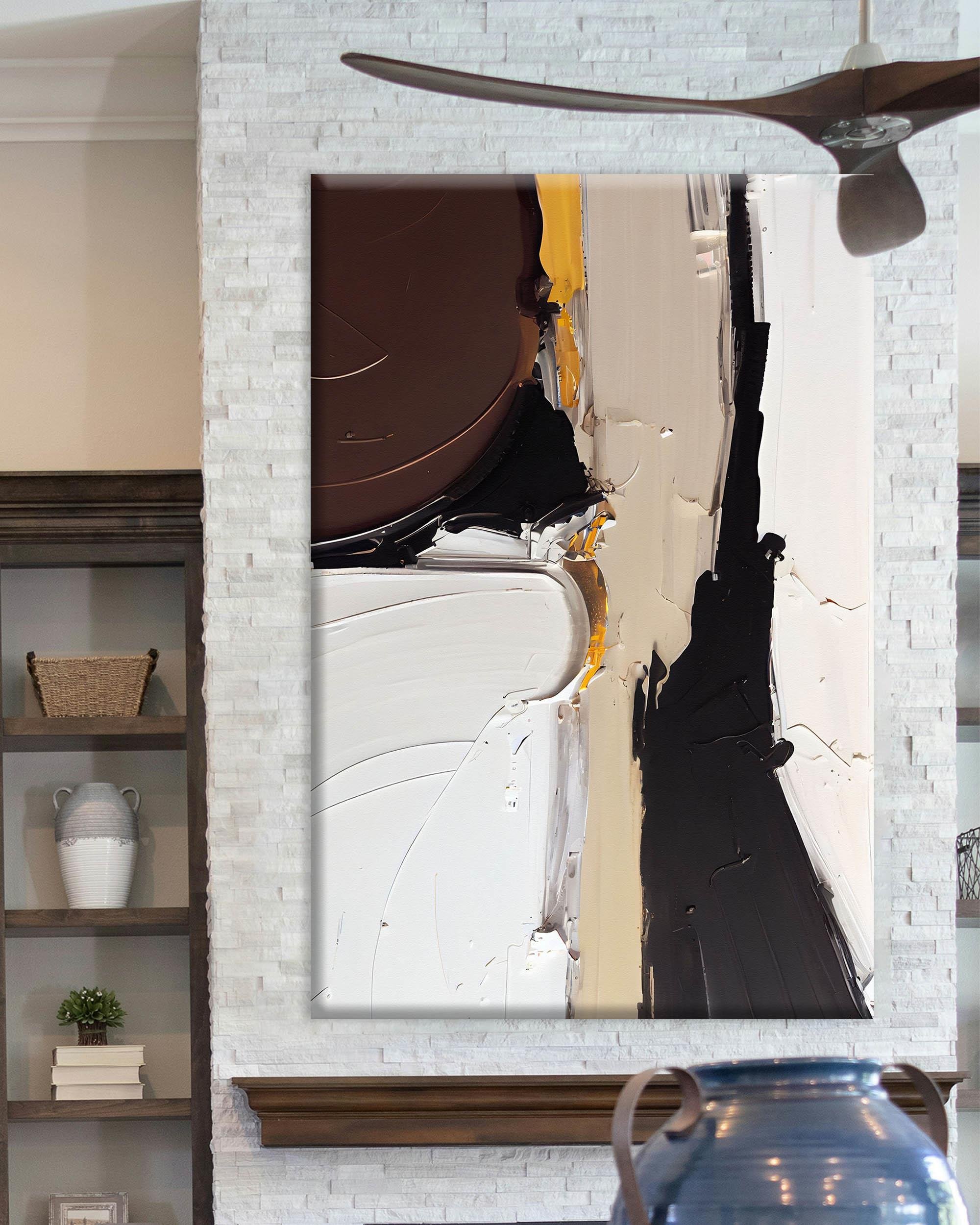 Brown Abstract 1 | Yağlıboya dokulu canvas baskı