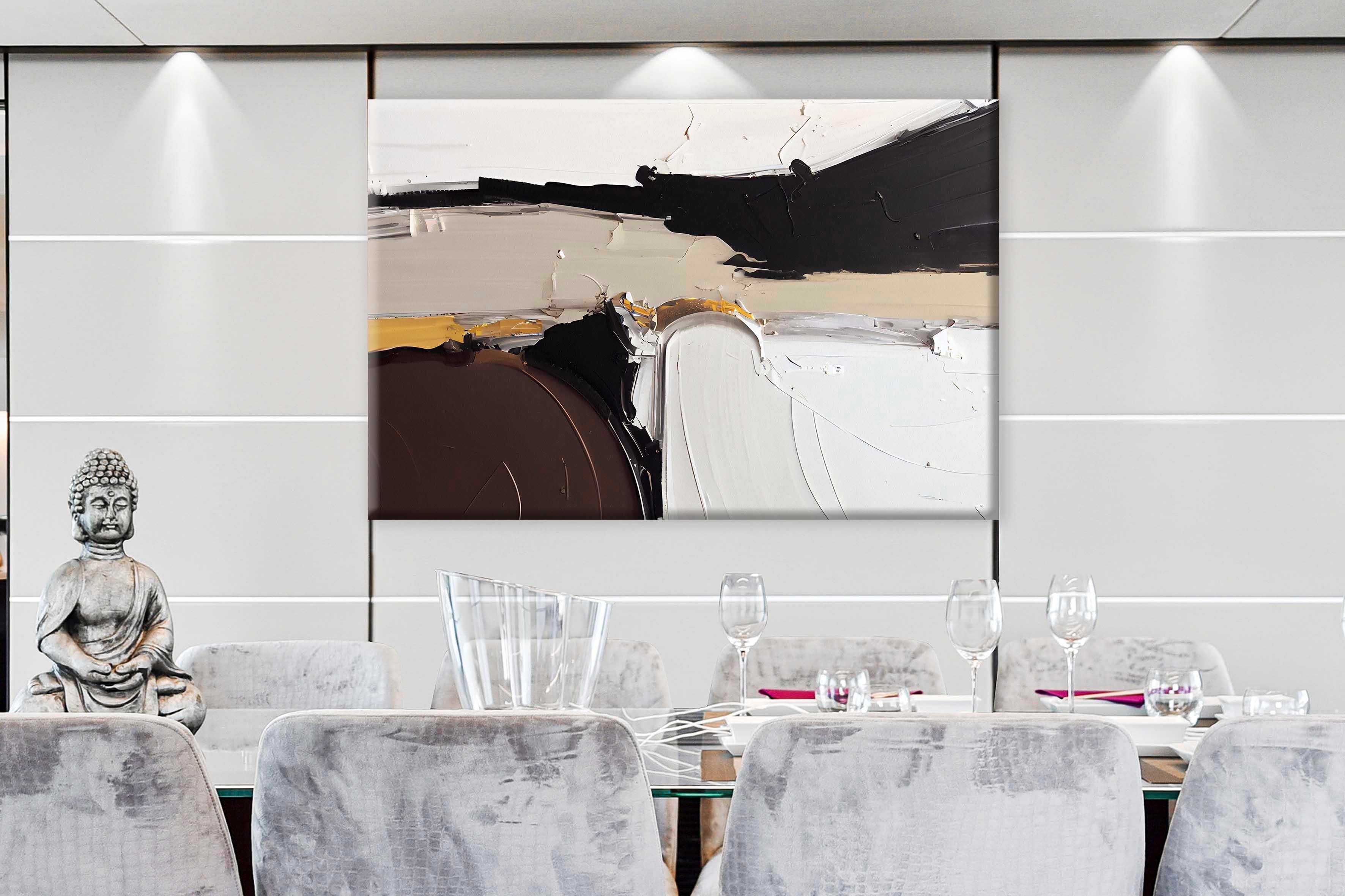 Brown Abstract 1 | Yağlıboya dokulu canvas baskı