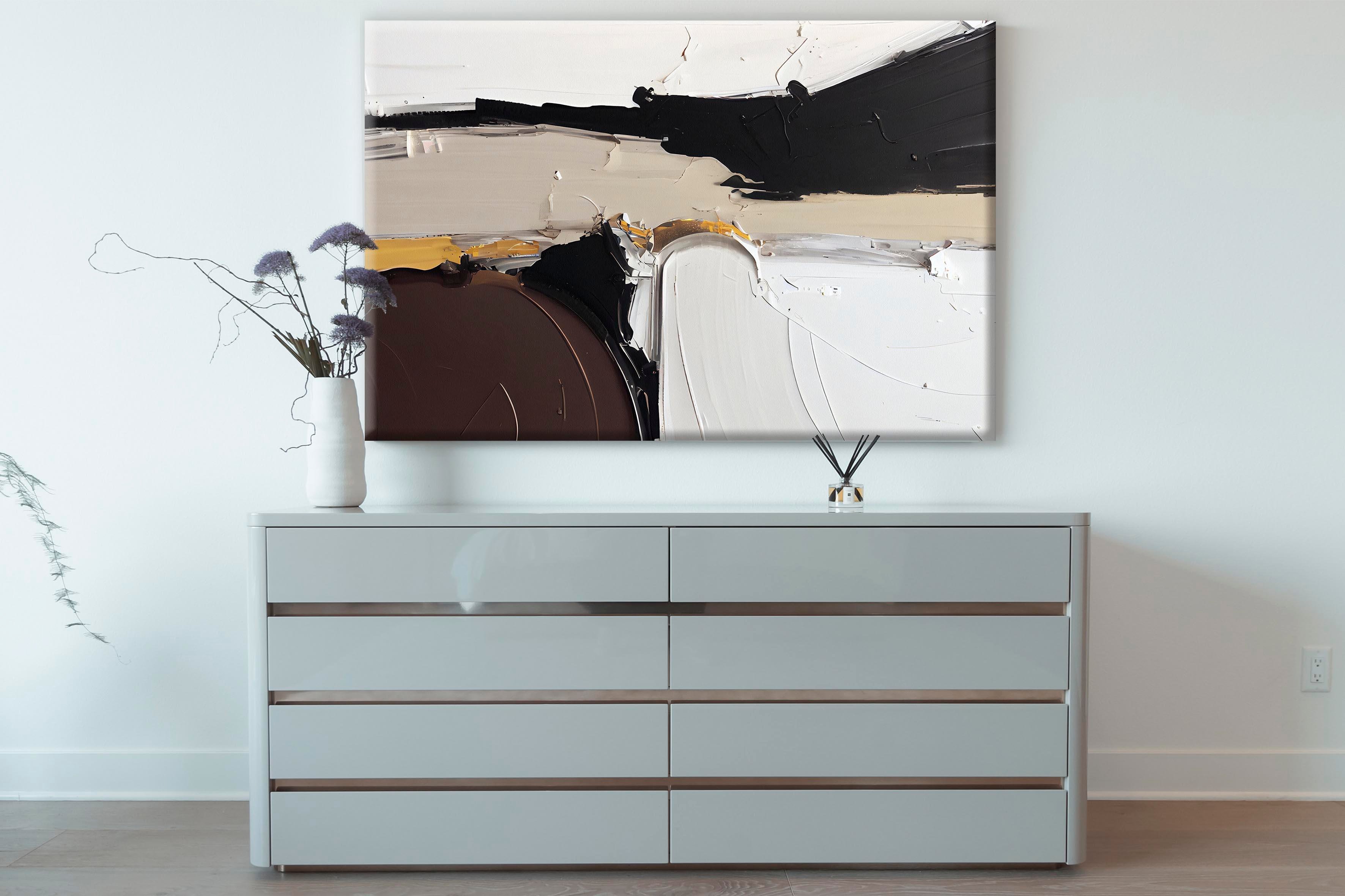 Brown Abstract 1 | Yağlıboya dokulu canvas baskı