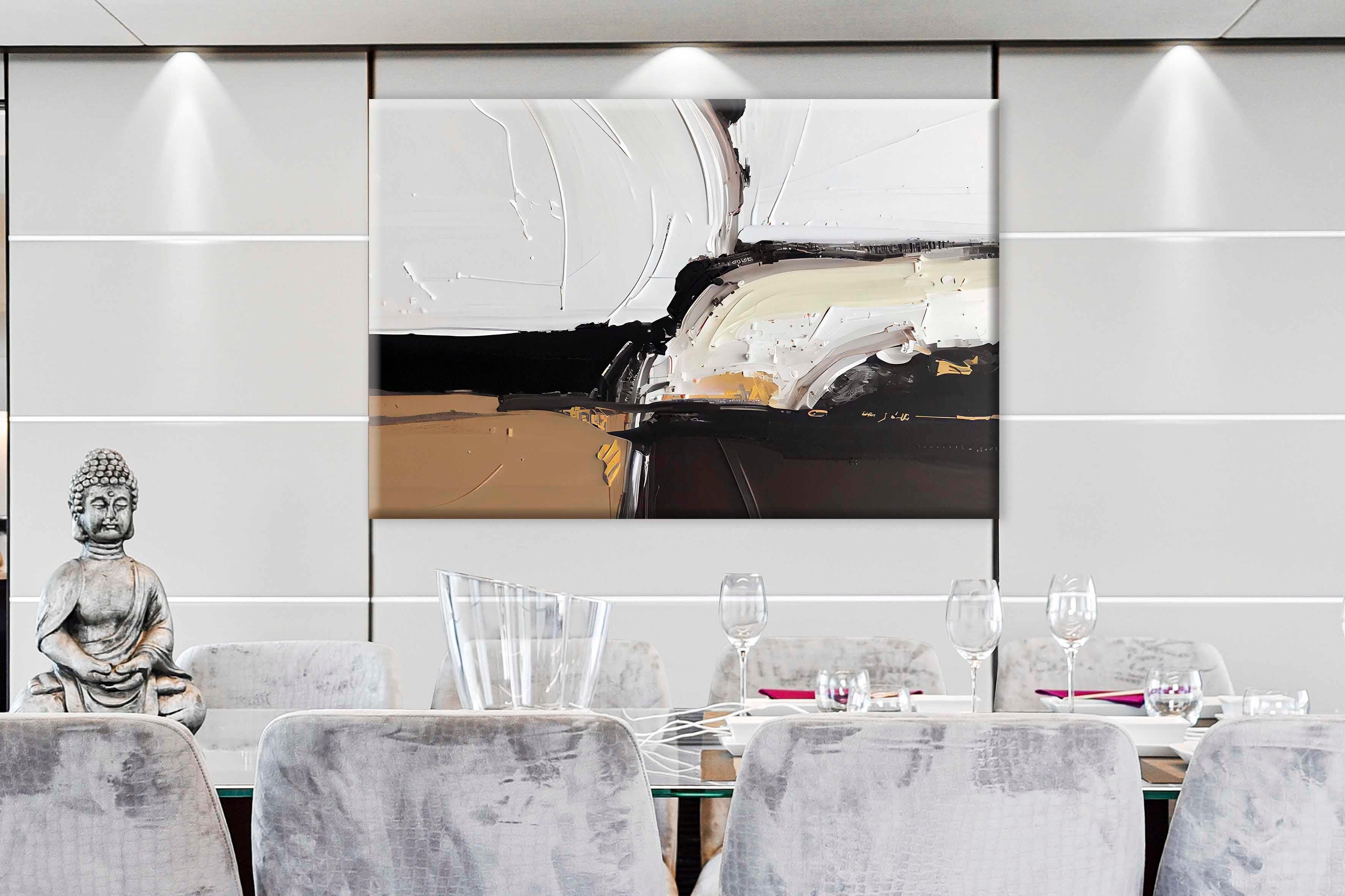 Brown Abstract 2 | Yağlıboya dokulu canvas baskı