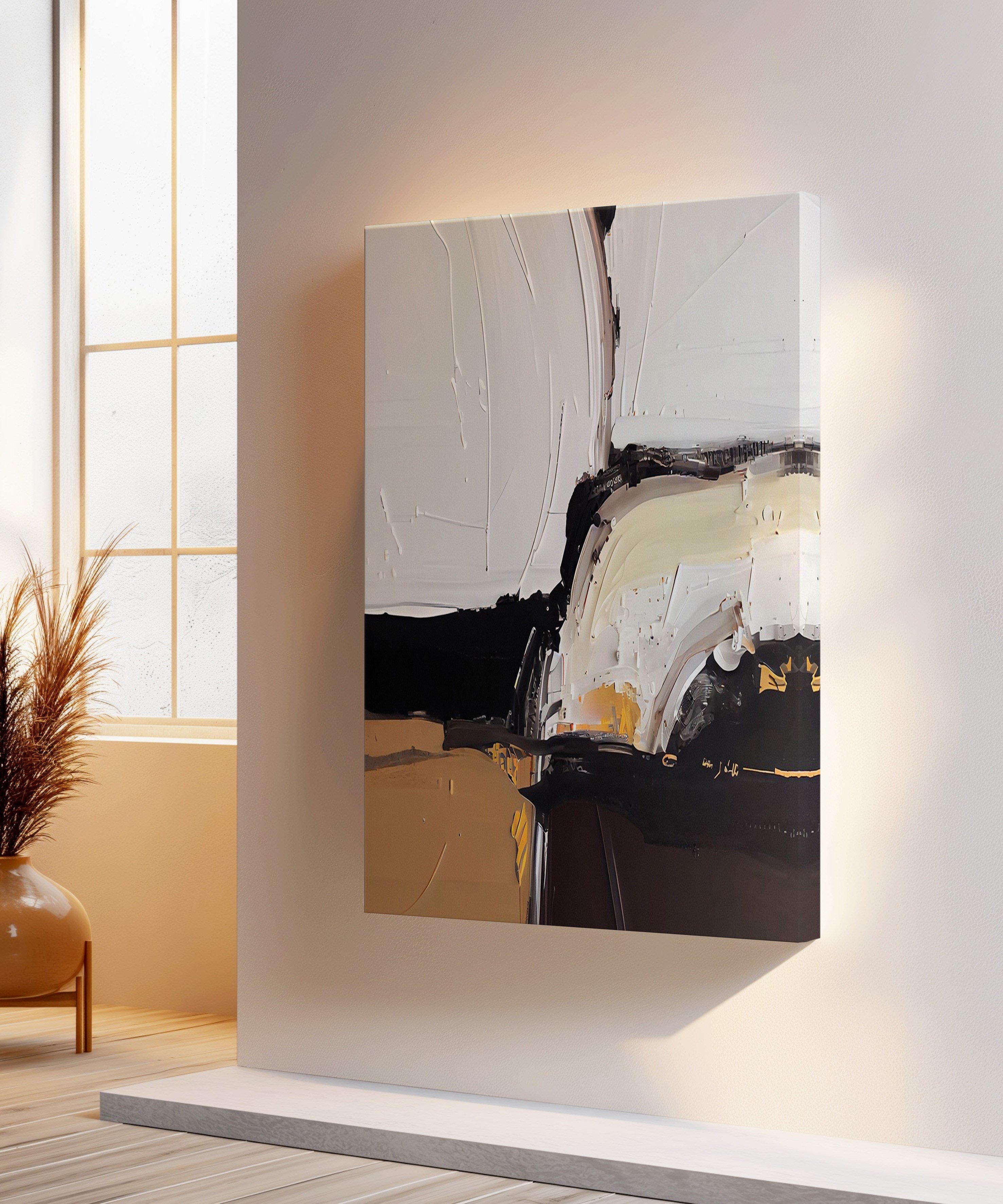 Brown Abstract 2 | Yağlıboya dokulu canvas baskı