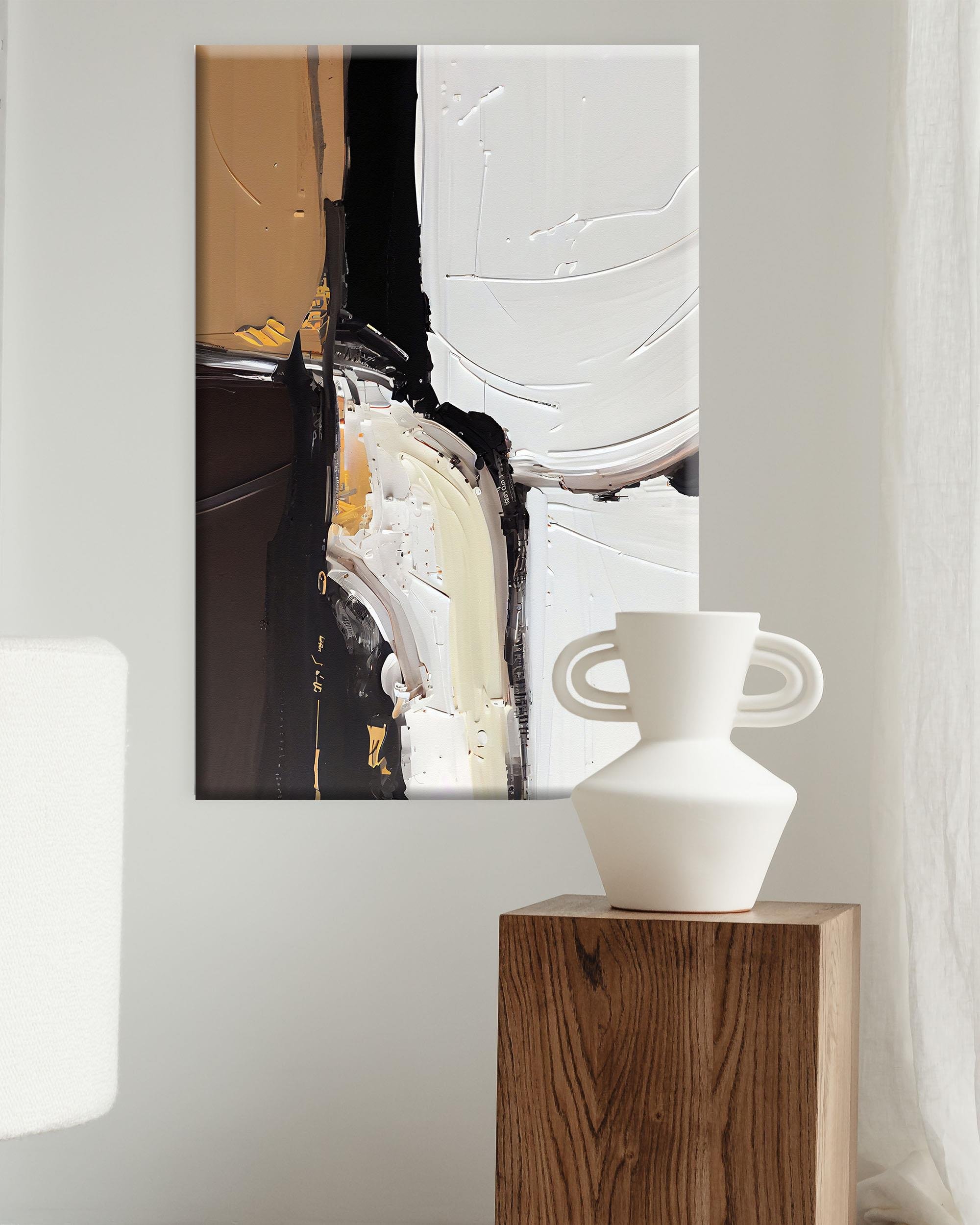 Brown Abstract 2 | Yağlıboya dokulu canvas baskı