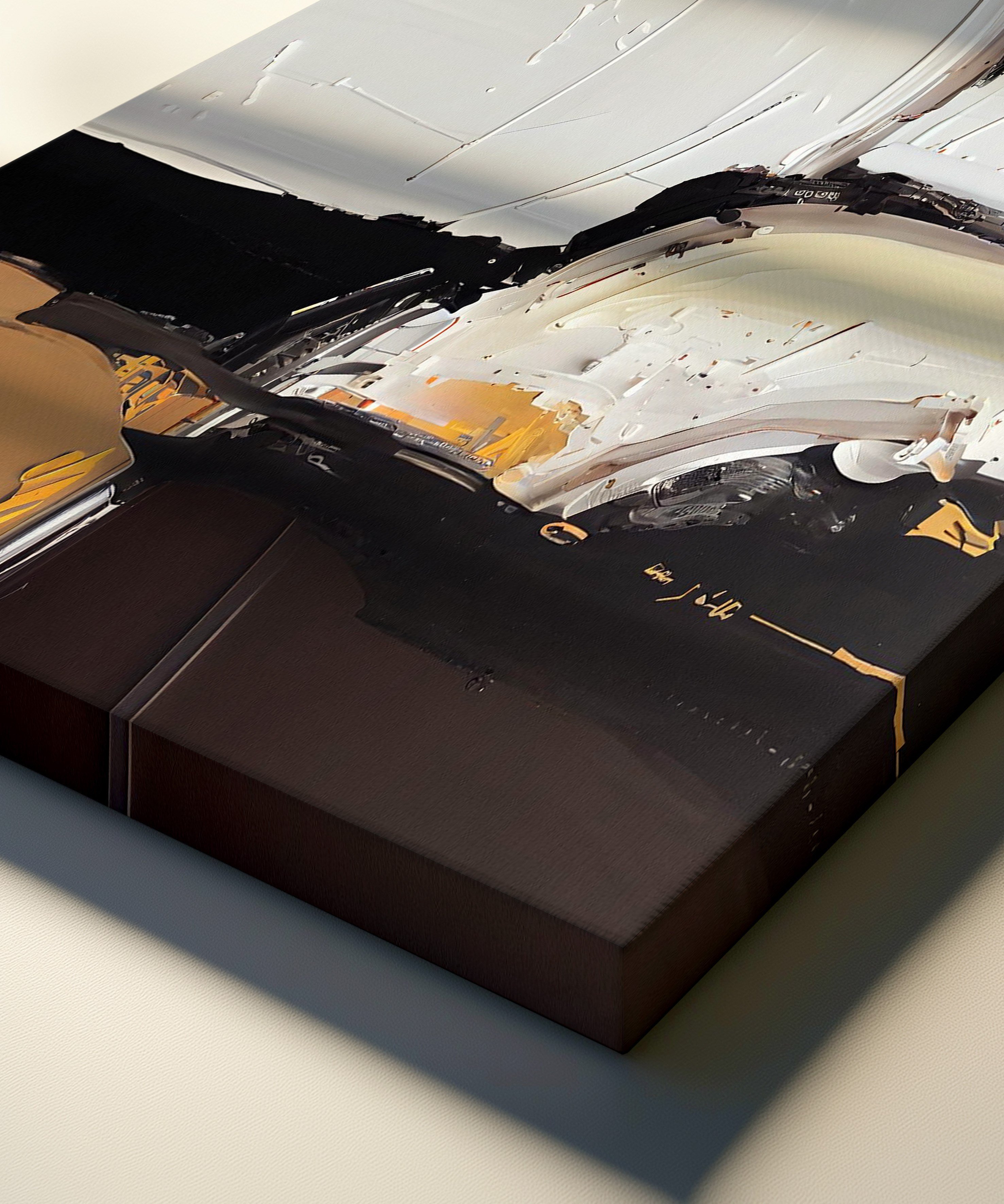 Brown Abstract 2 | Yağlıboya dokulu canvas baskı