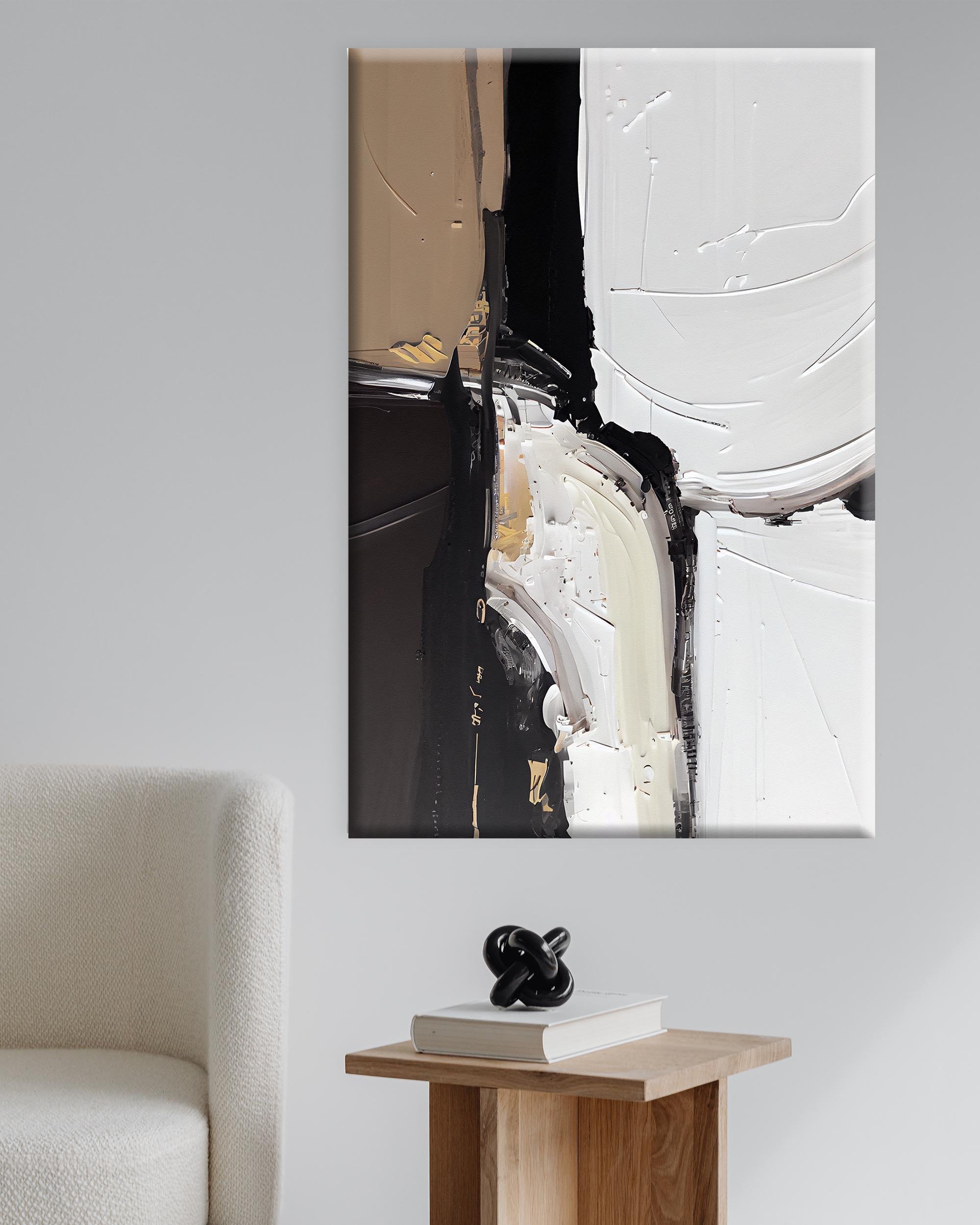 Brown Abstract 2 | Yağlıboya dokulu canvas baskı