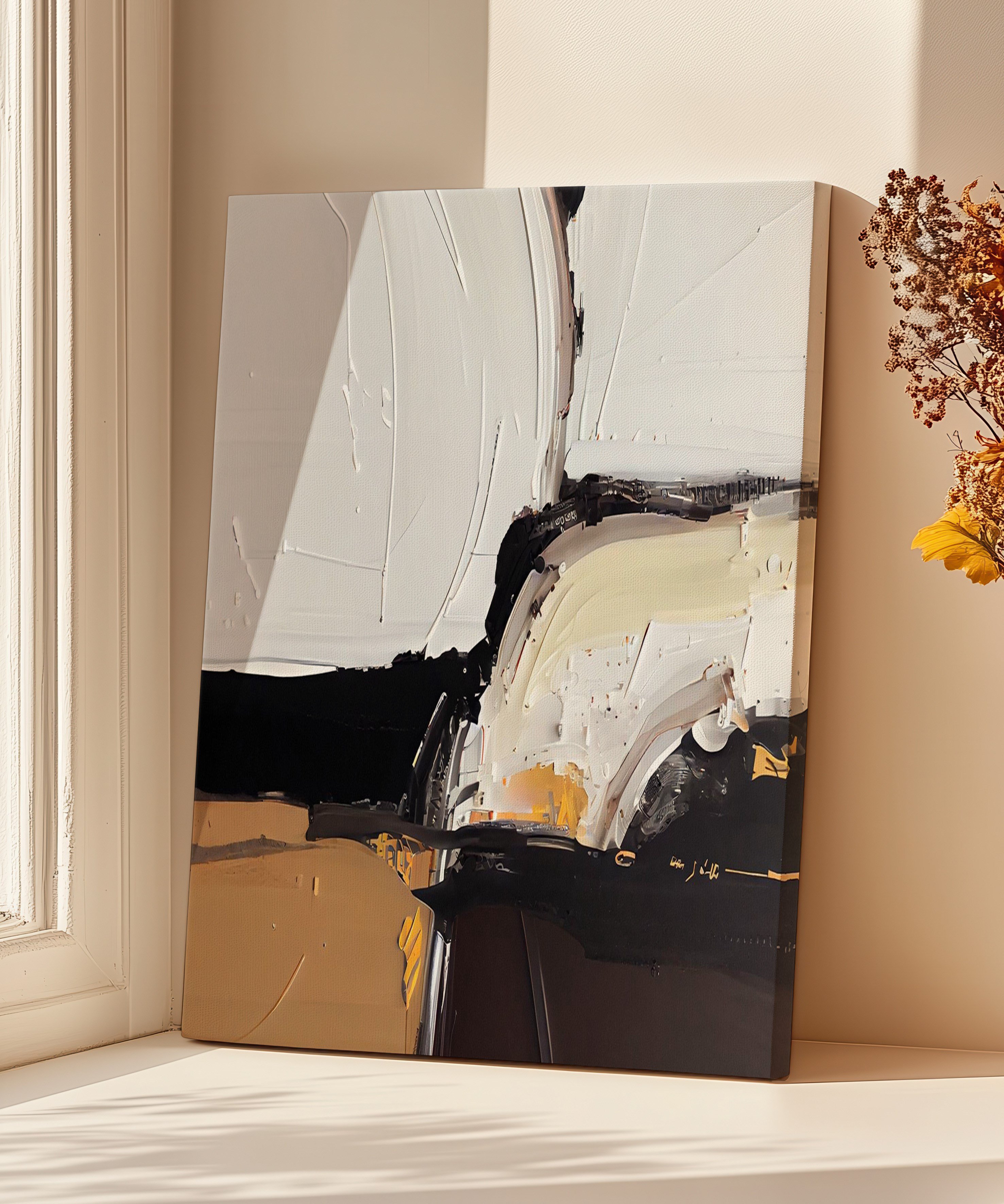 Brown Abstract 2 | Yağlıboya dokulu canvas baskı
