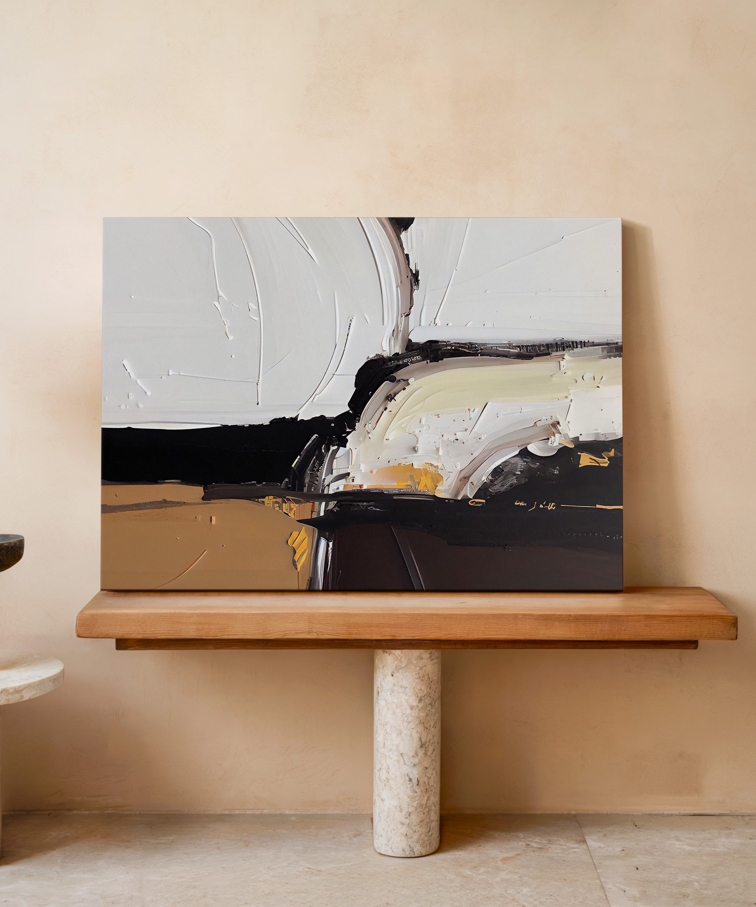 Brown Abstract 2 | Yağlıboya dokulu canvas baskı