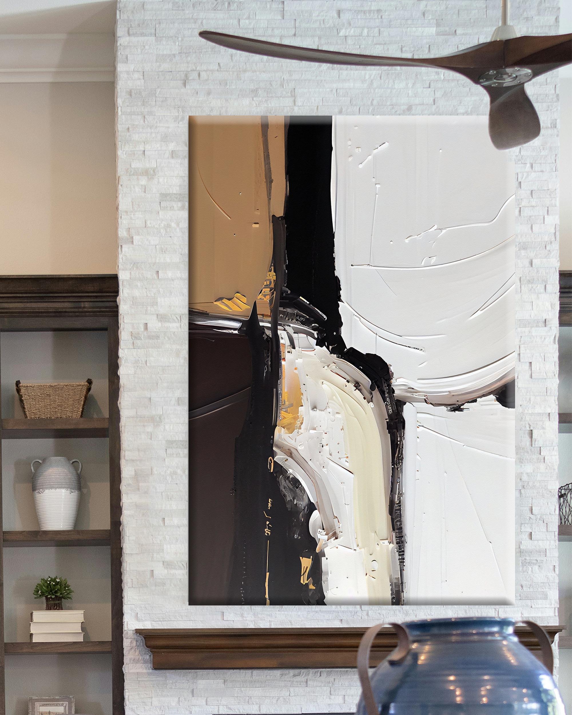 Brown Abstract 2 | Yağlıboya dokulu canvas baskı