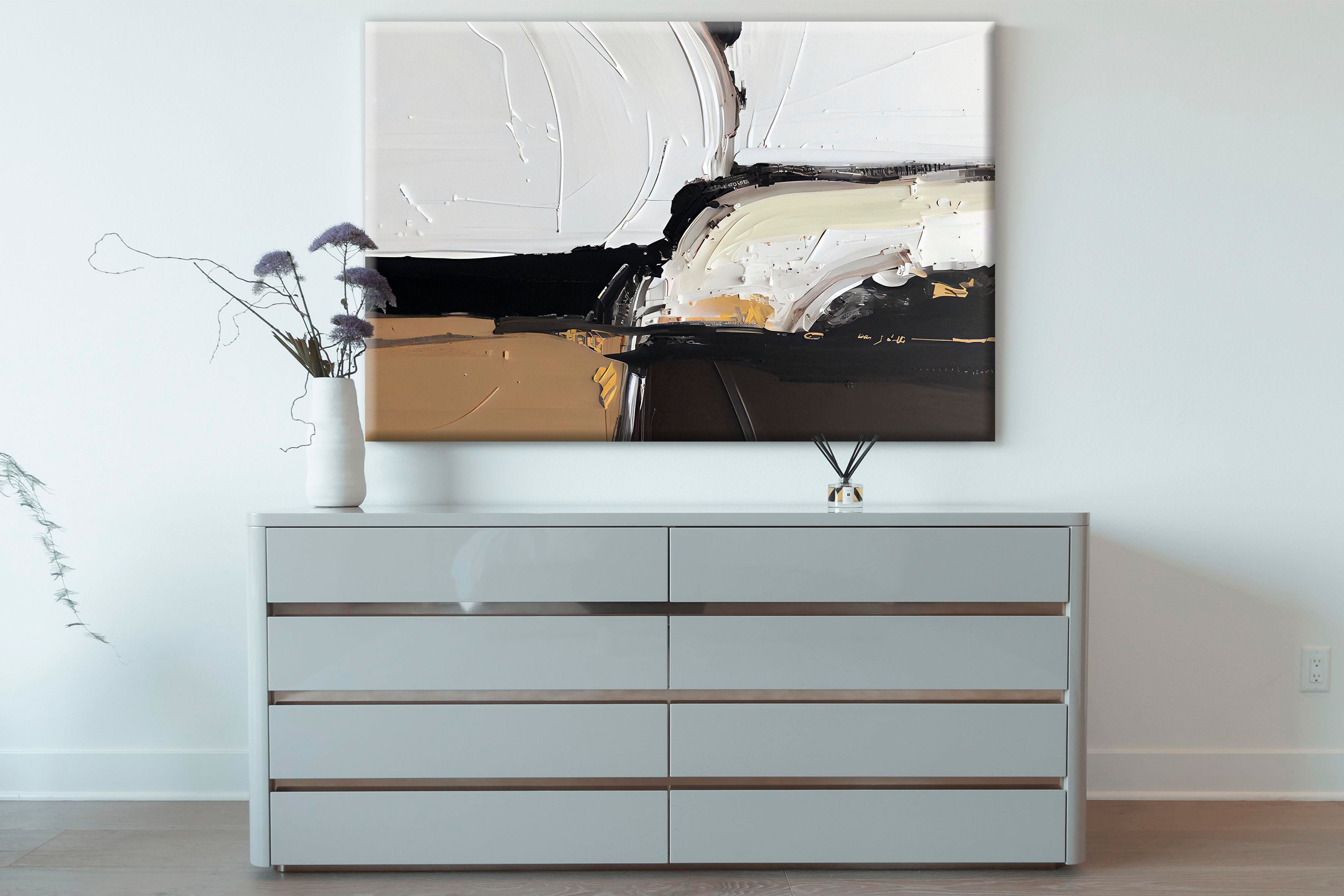 Brown Abstract 2 | Yağlıboya dokulu canvas baskı