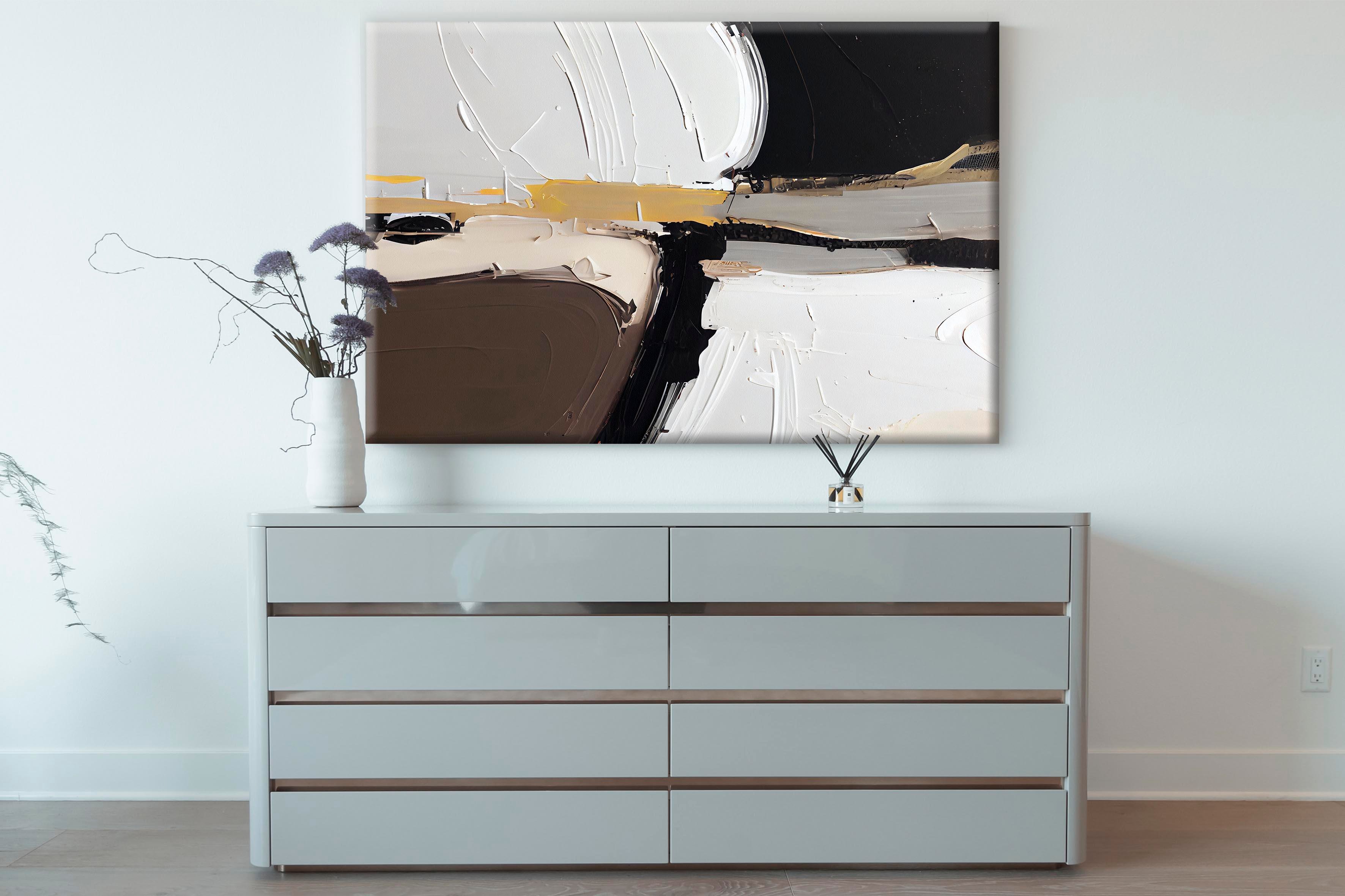 Brown Abstract 3 | Yağlıboya dokulu canvas baskı