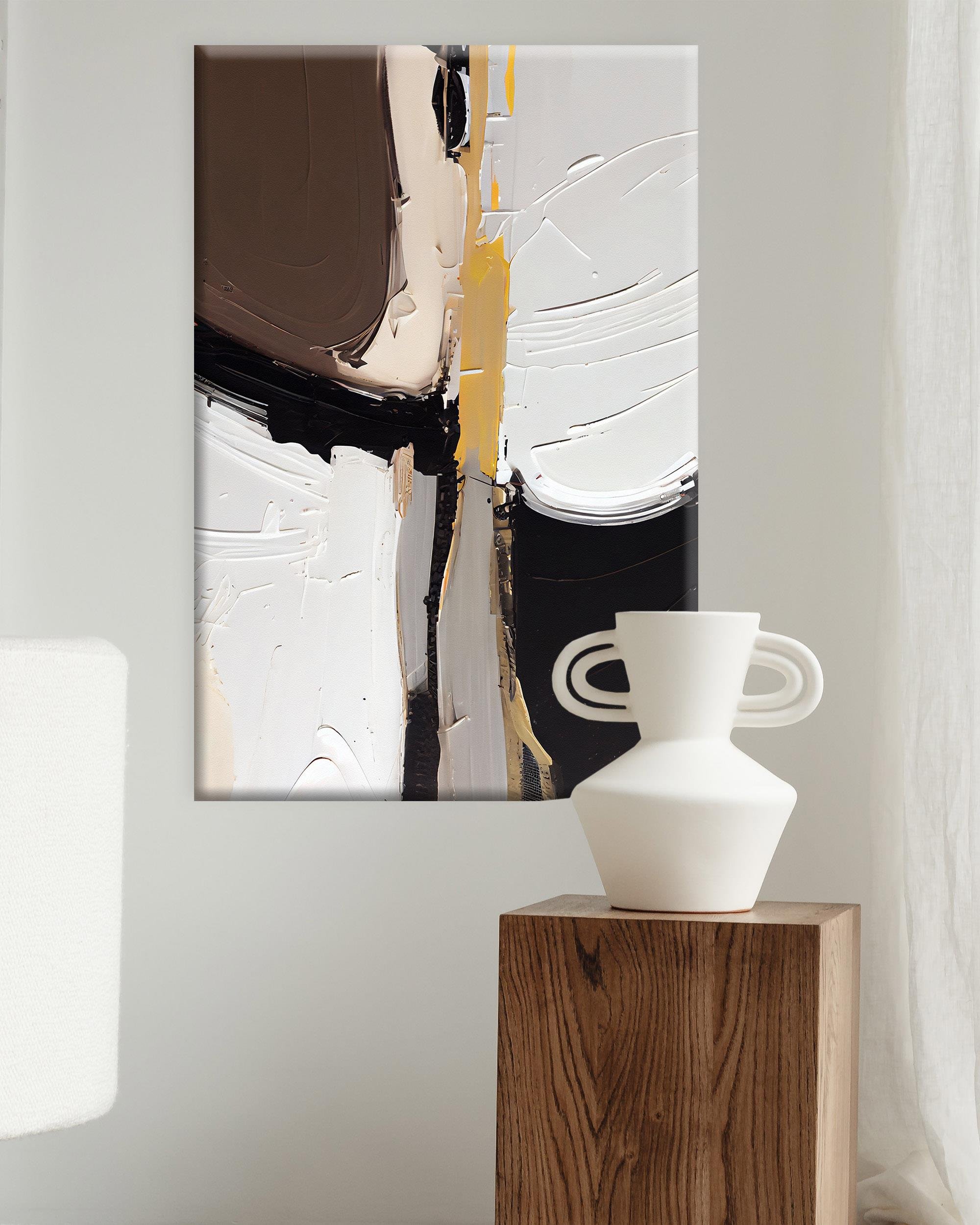 Brown Abstract 3 | Yağlıboya dokulu canvas baskı