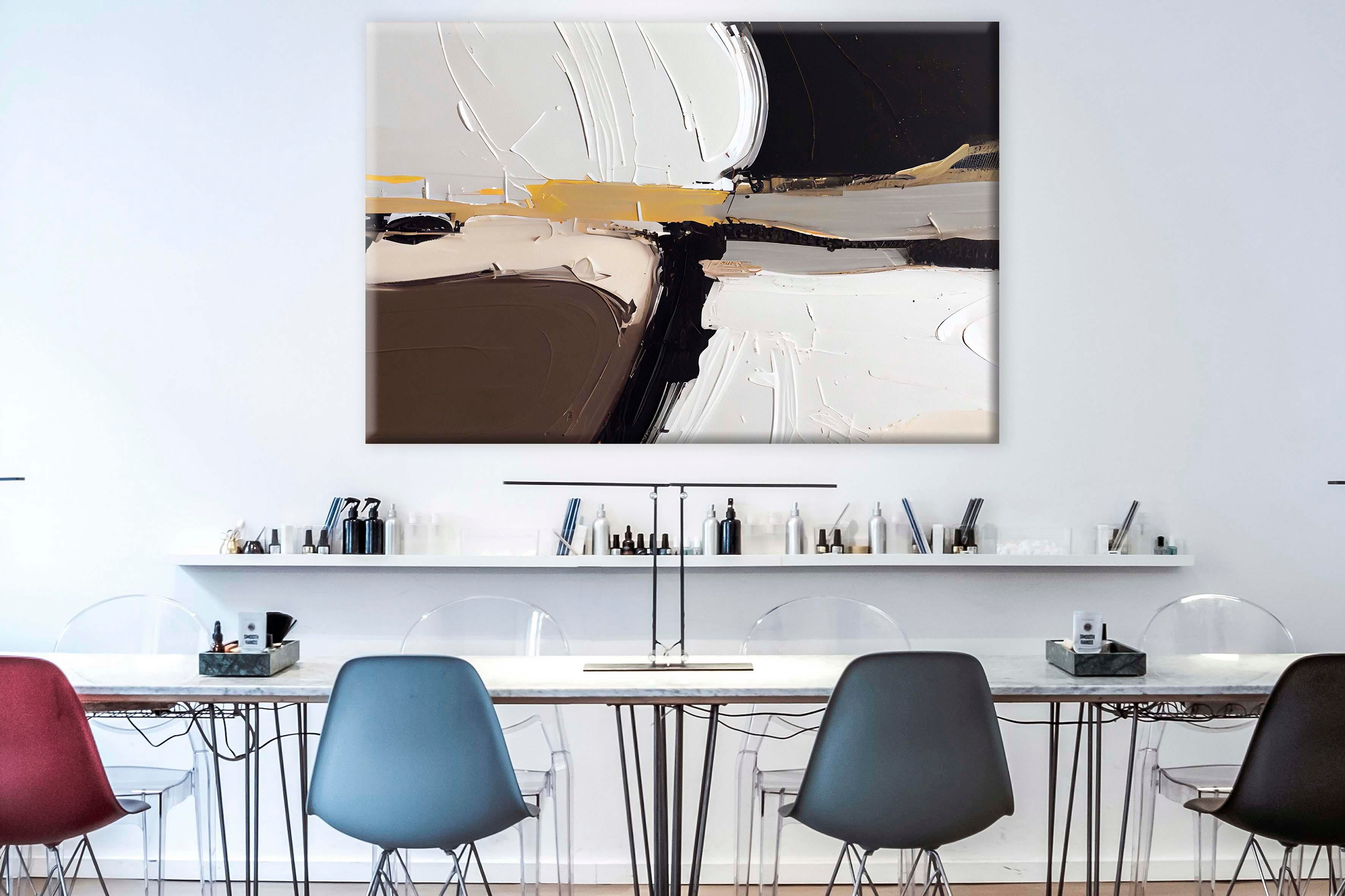 Brown Abstract 3 | Yağlıboya dokulu canvas baskı