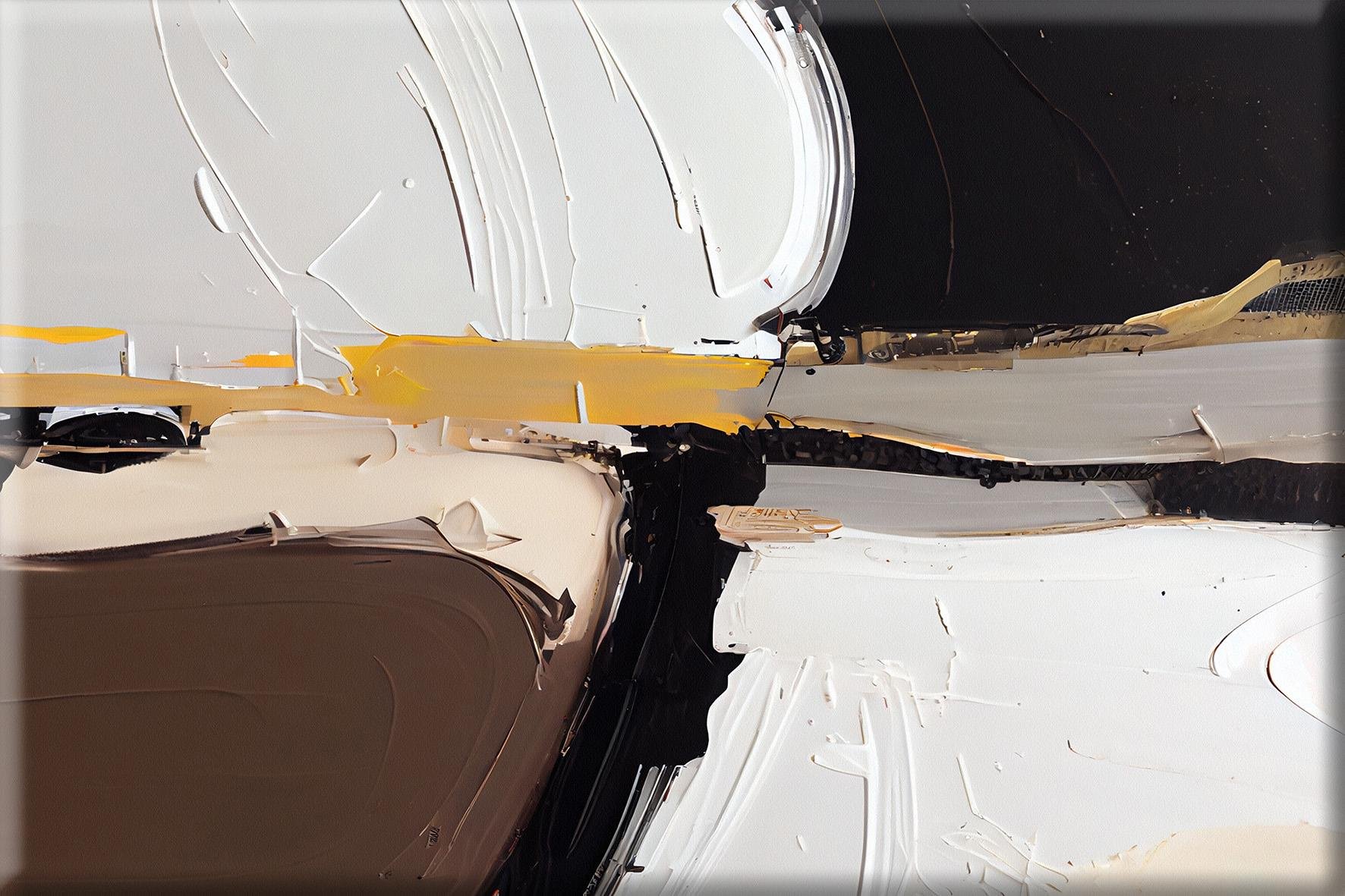 Brown Abstract 3 | Yağlıboya dokulu canvas baskı