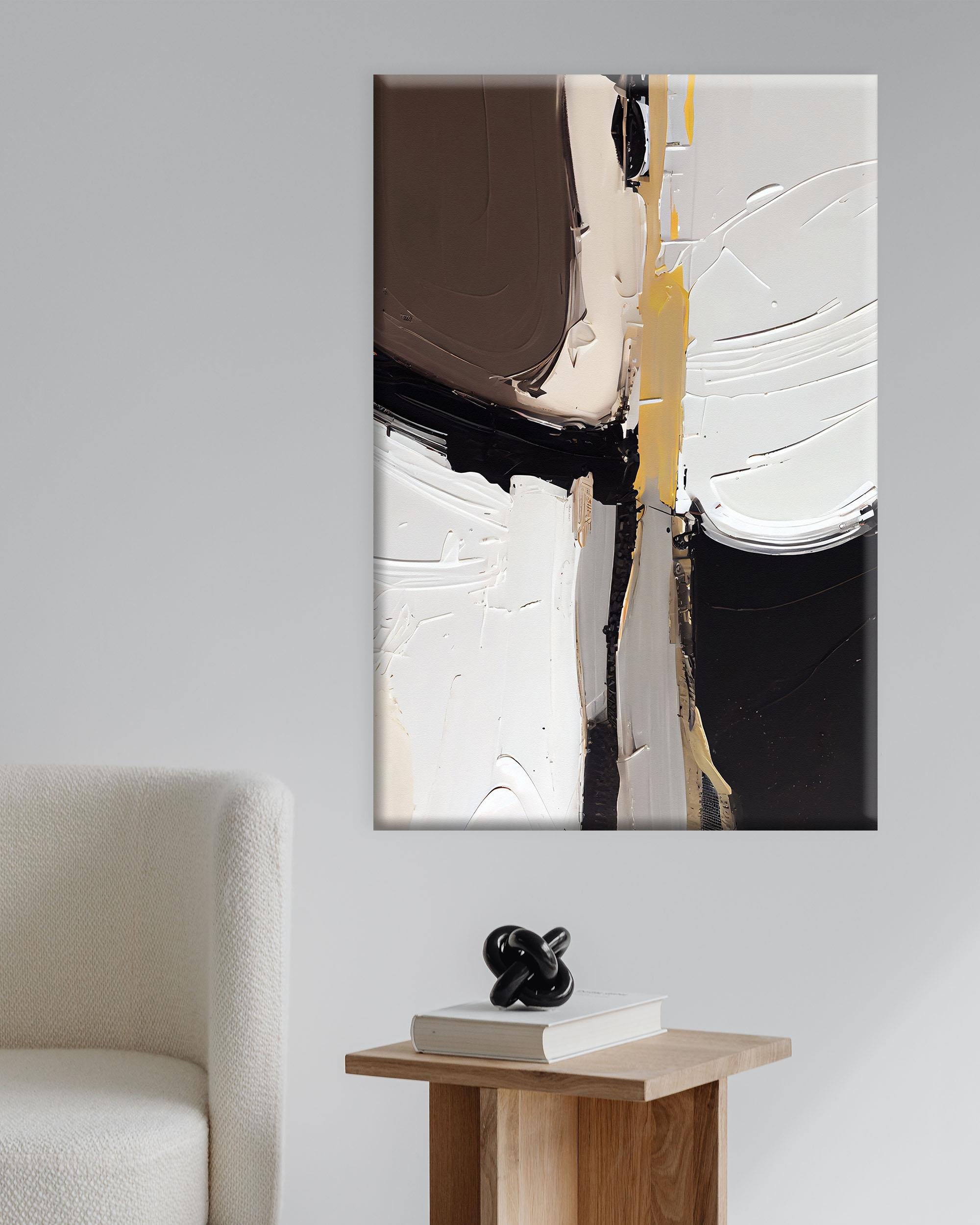 Brown Abstract 3 | Yağlıboya dokulu canvas baskı