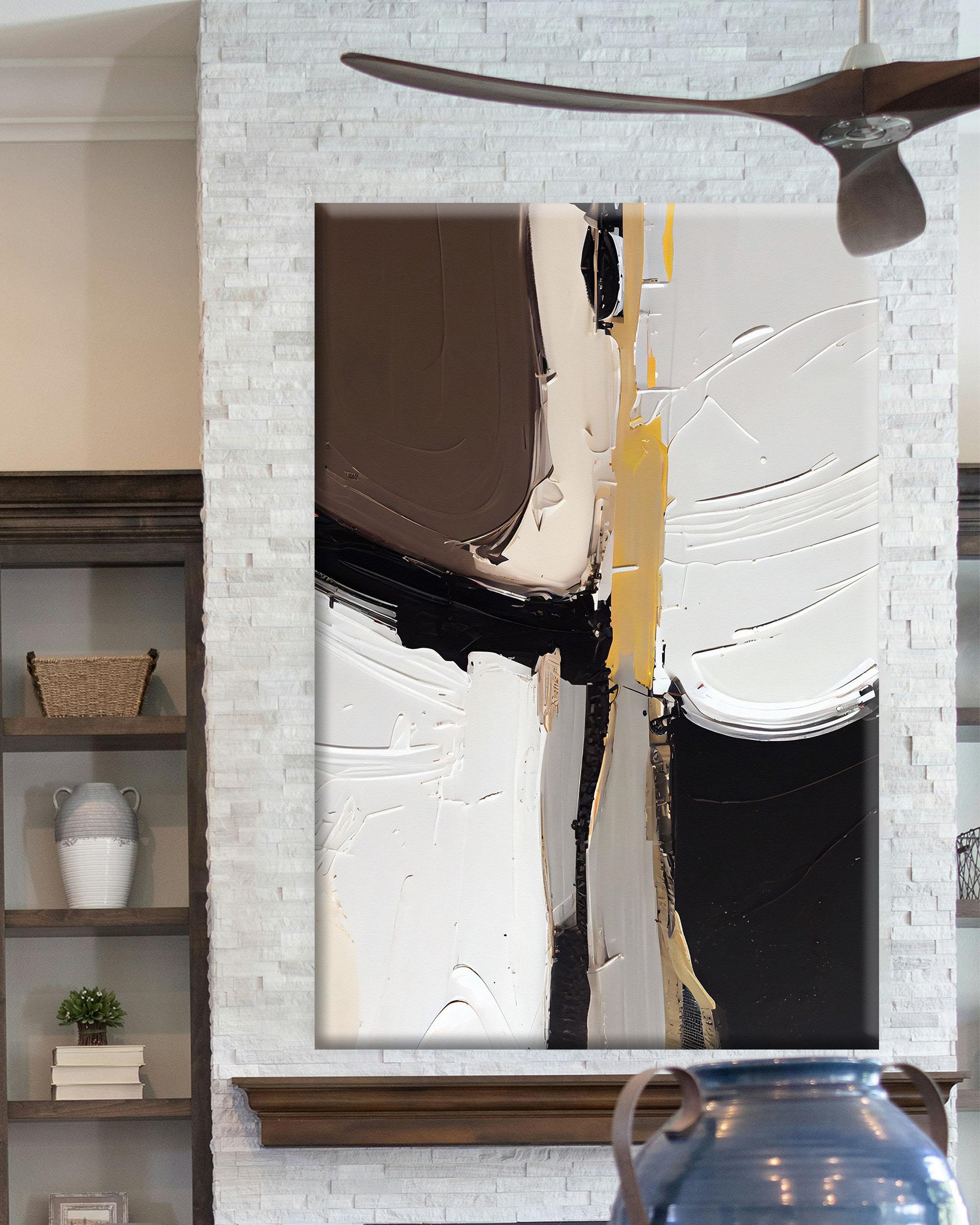 Brown Abstract 3 | Yağlıboya dokulu canvas baskı