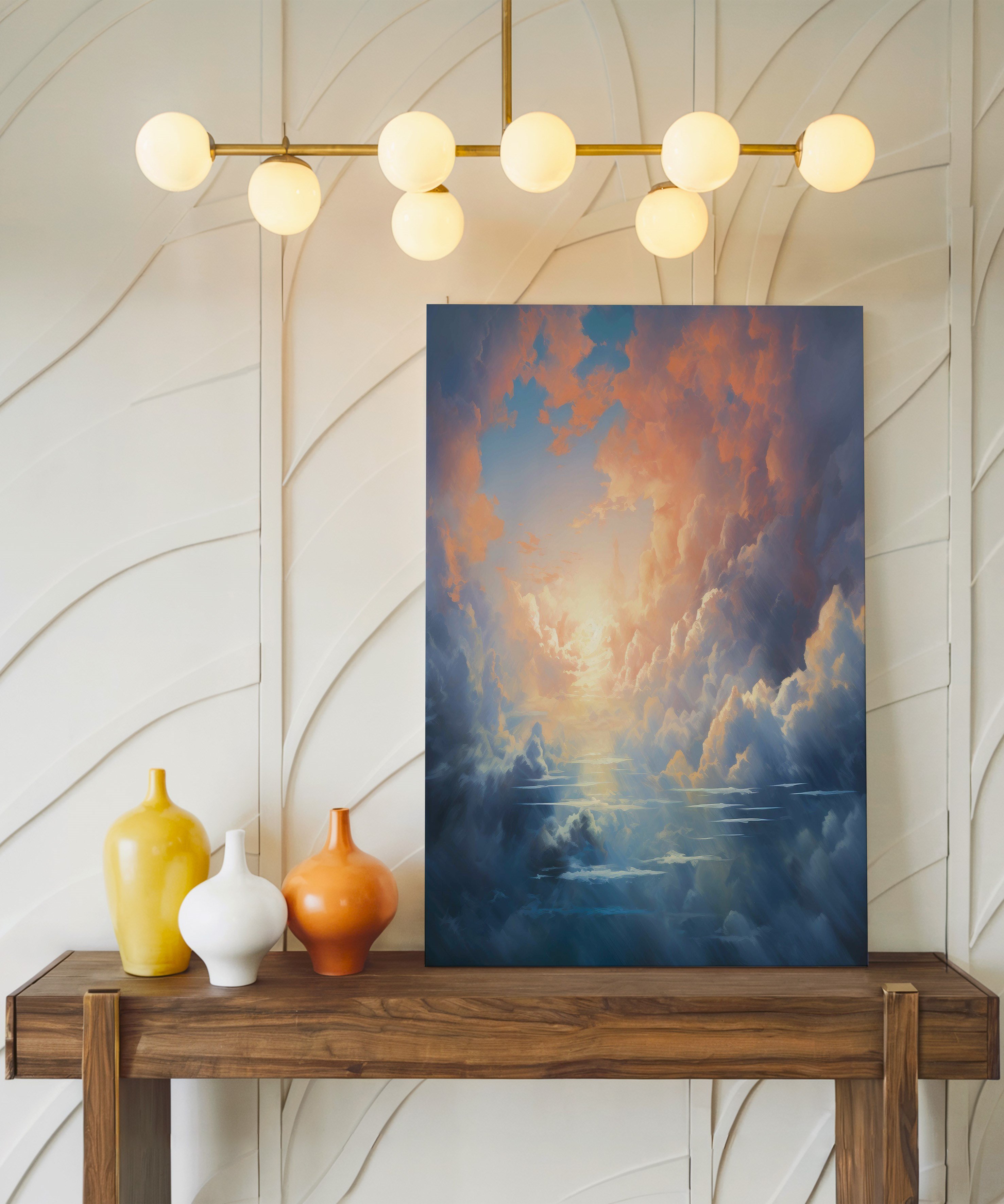 Bulutlar | Yağlıboya dokulu canvas baskı