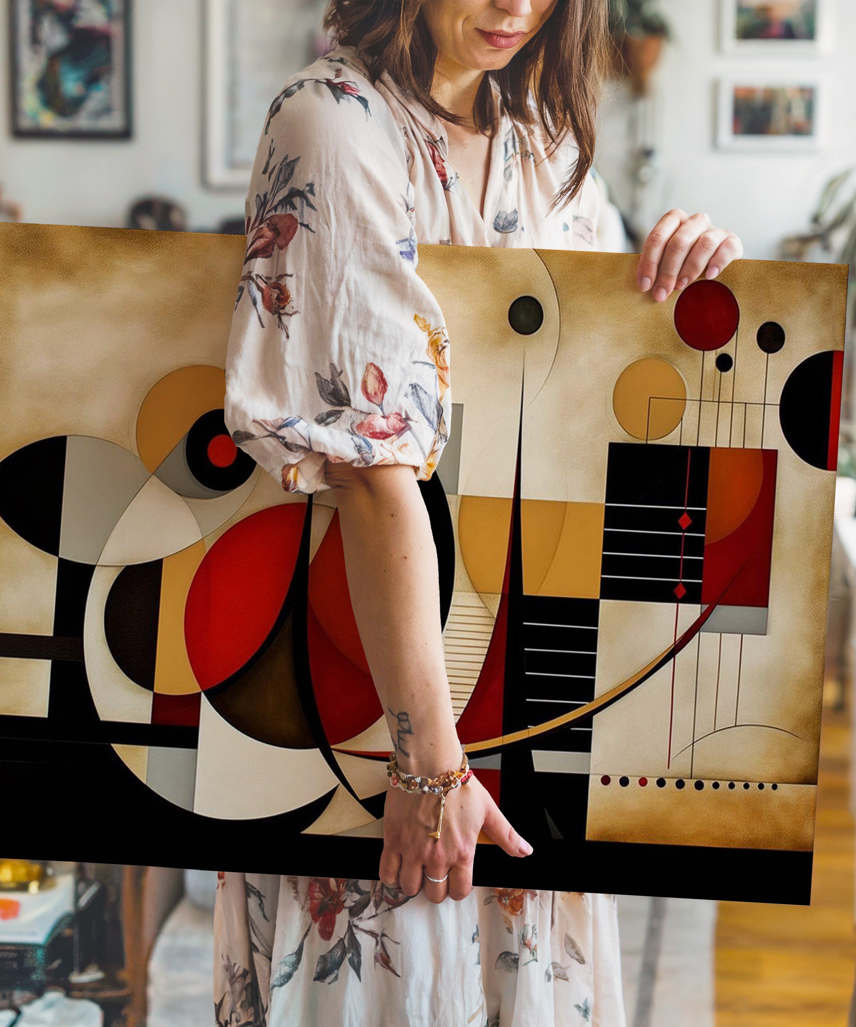 Çağdaş Soyut | Yağlıboya dokulu canvas baskı