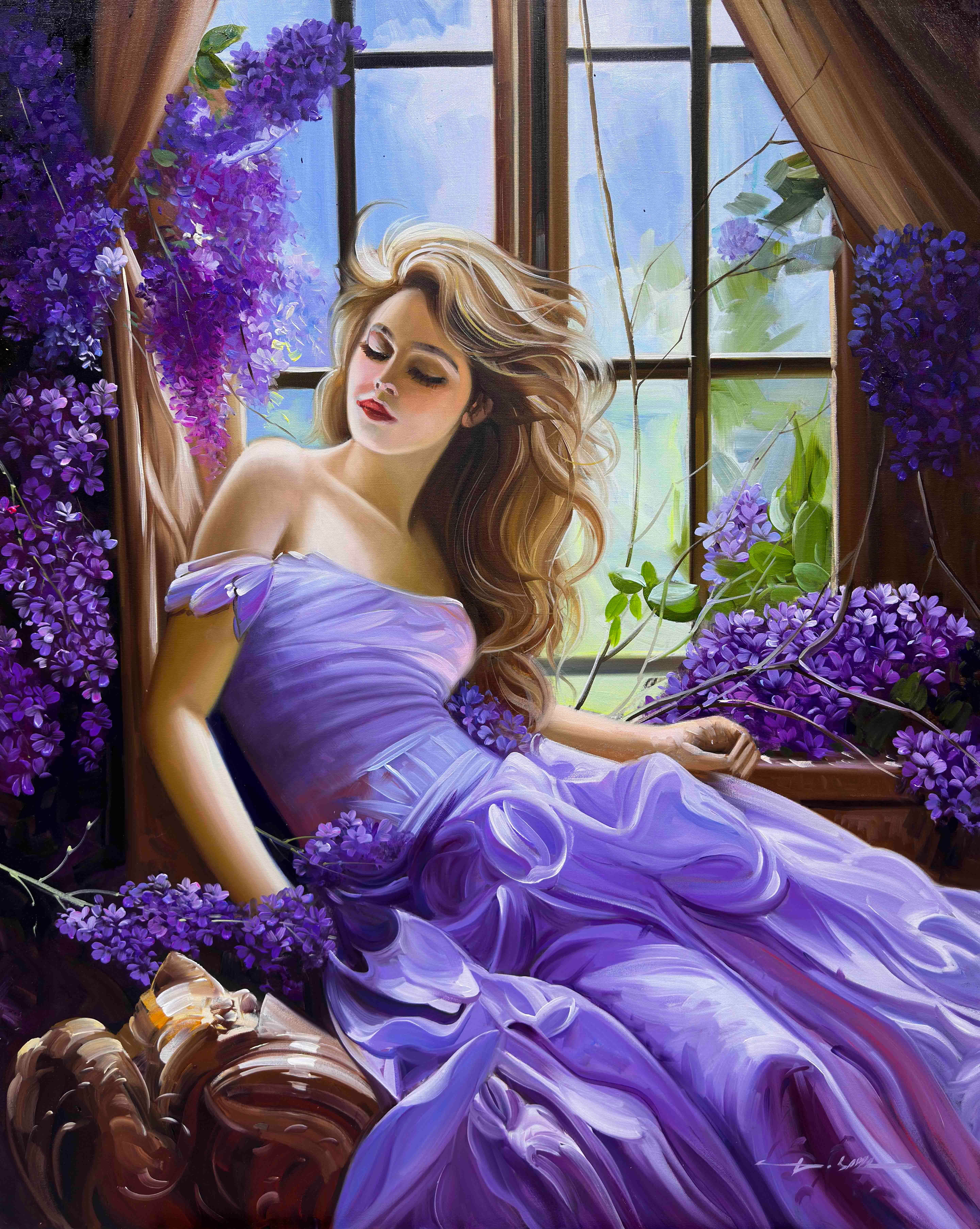 Camdaki Kız | Yağlı Boya Tablo