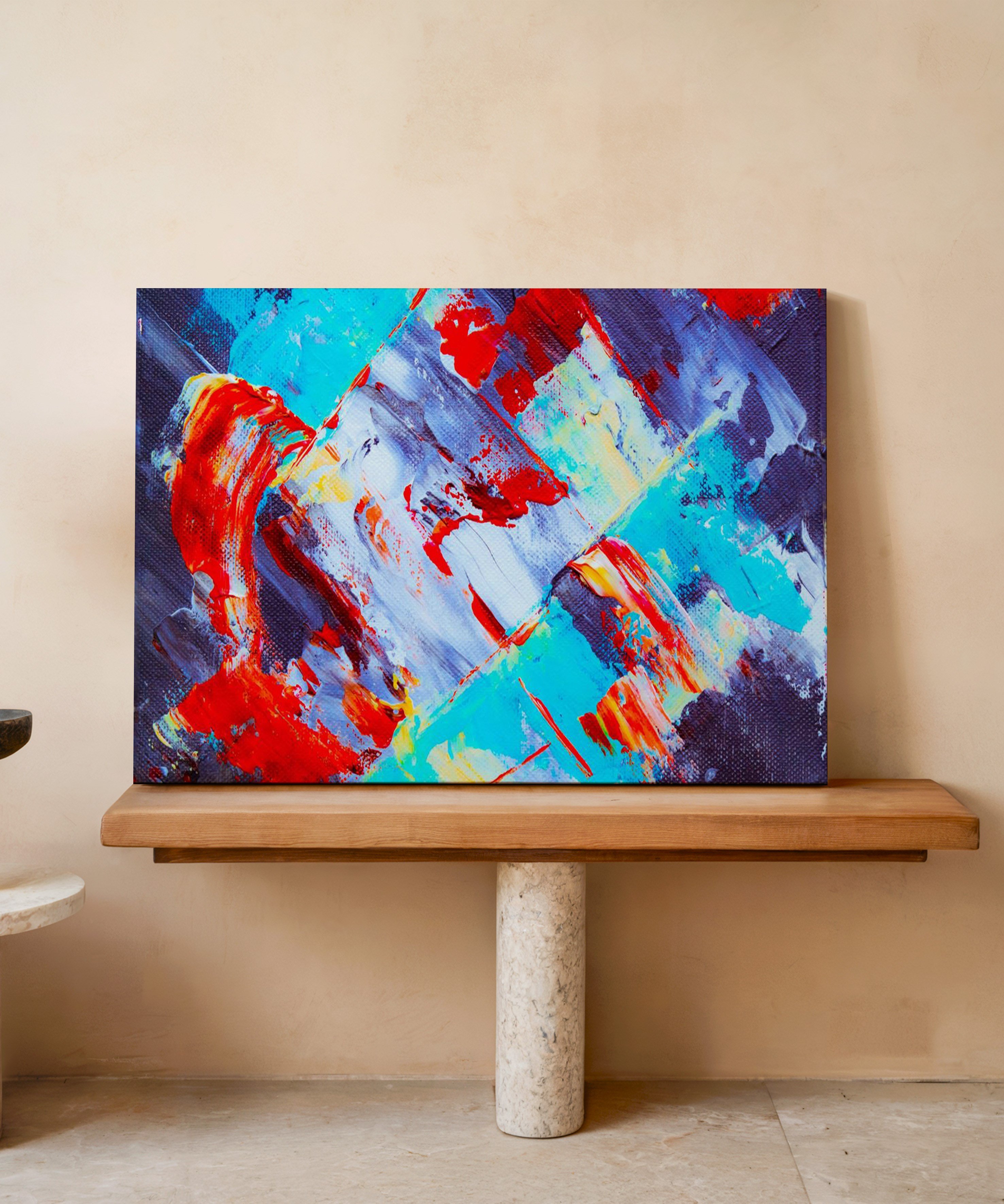Cesur Dokunuşlar | Yağlı Boya Dokulu Canvas Baskı