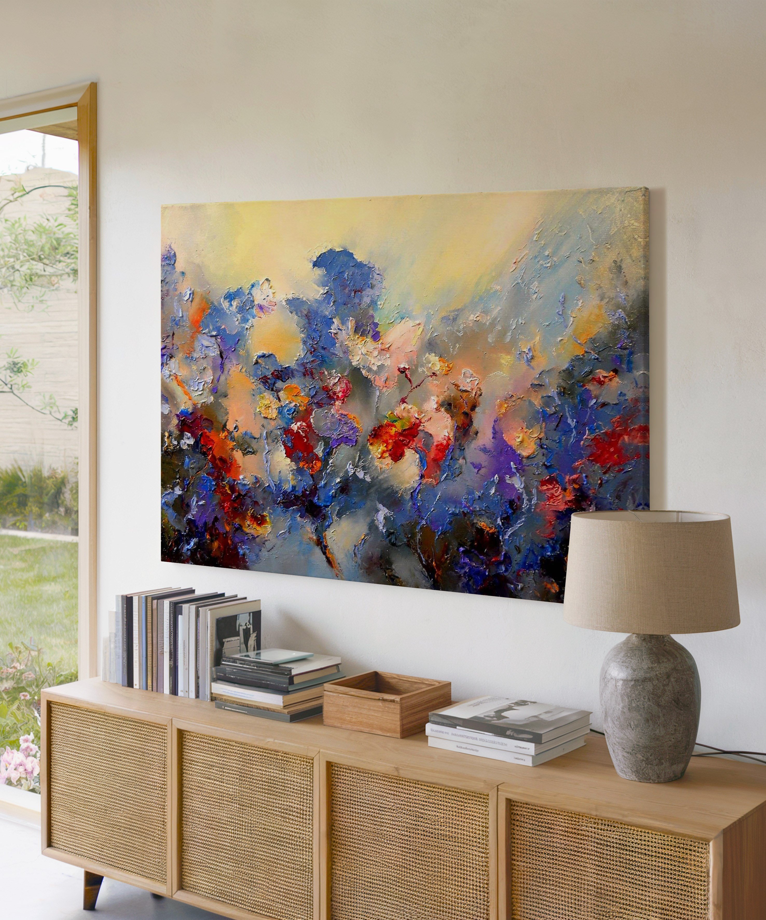 Çiçek Şenliği | Yağlı Boya Dokulu Canvas Baskı