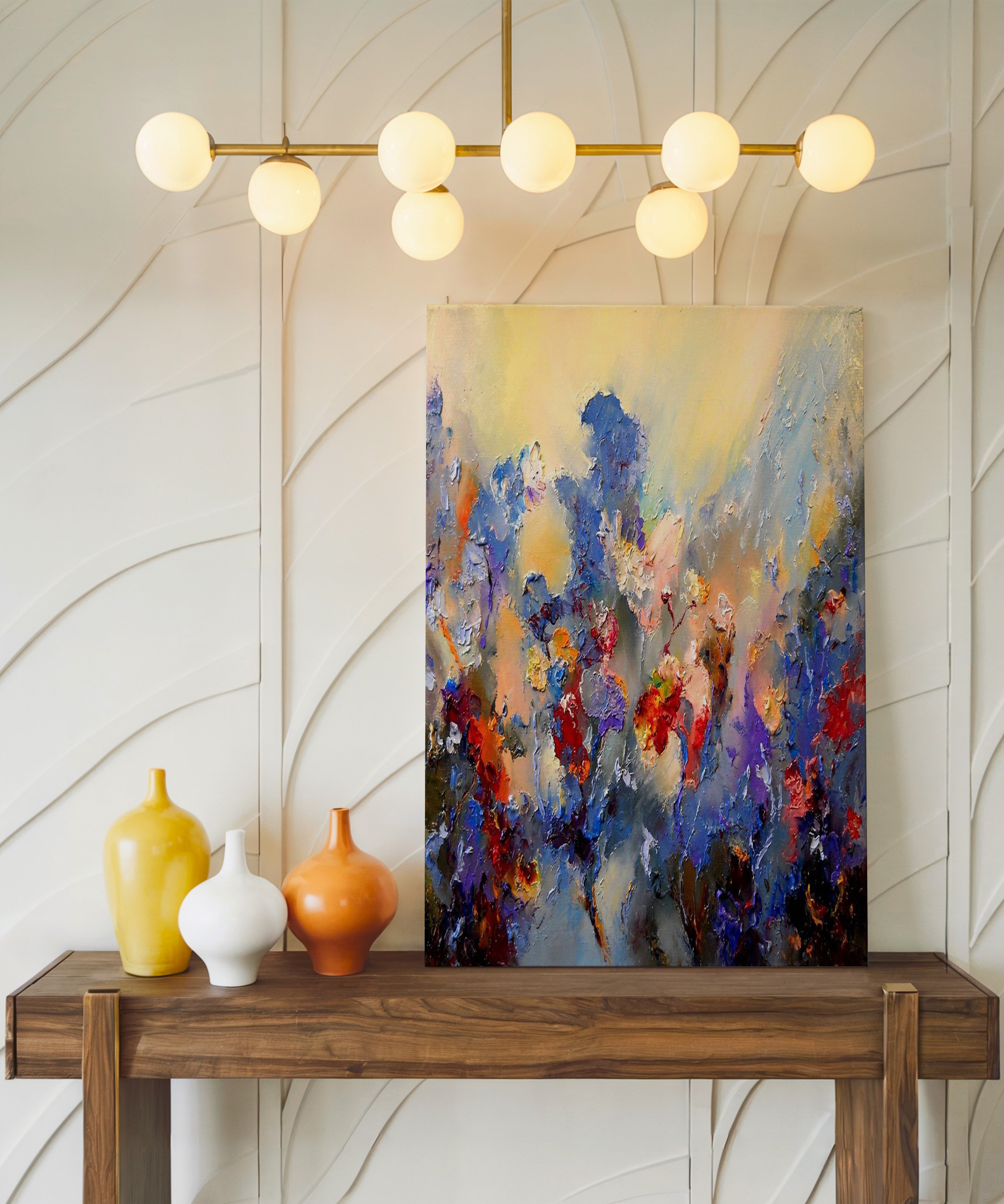 Çiçek Şenliği | Yağlı Boya Dokulu Canvas Baskı