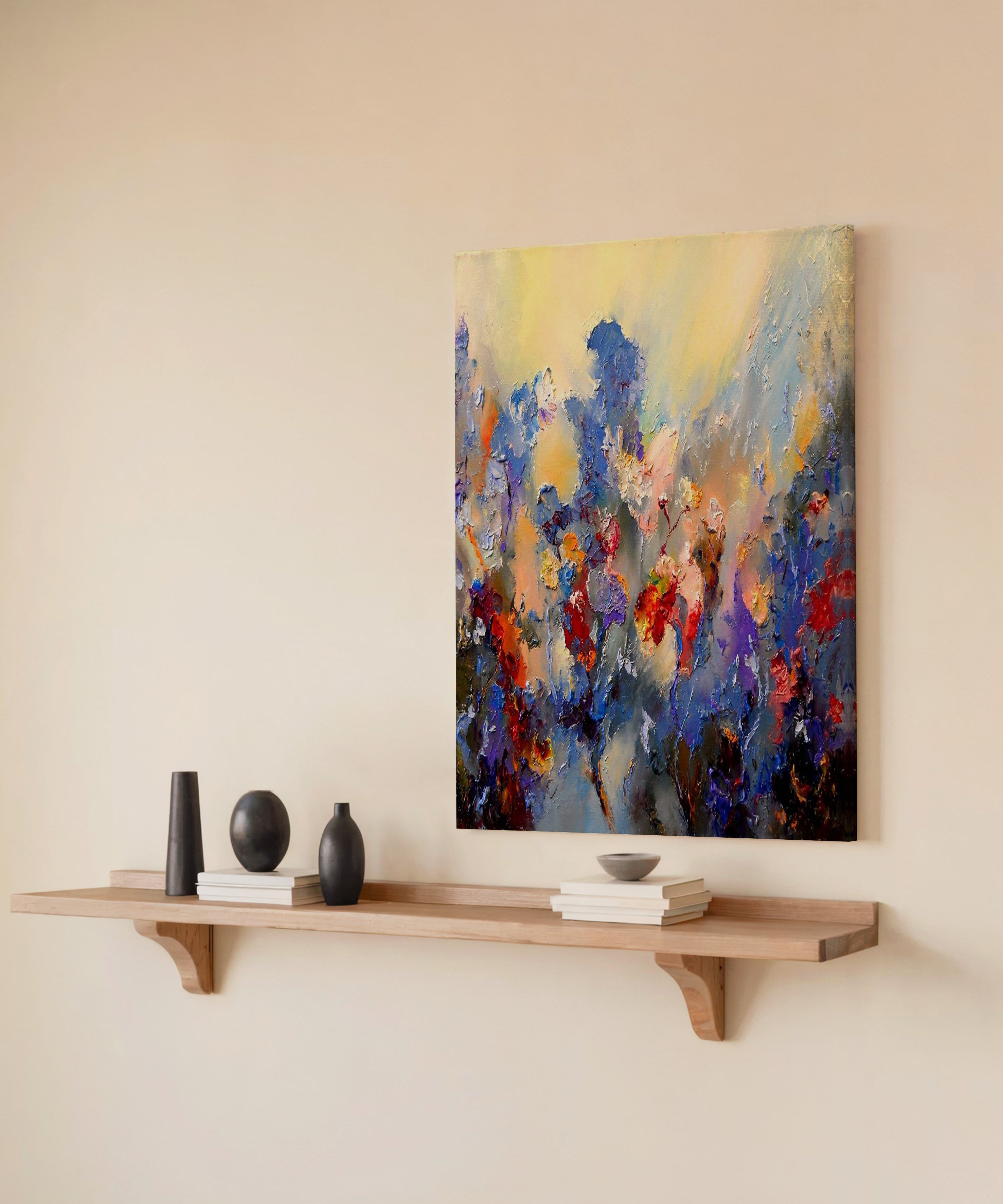 Çiçek Şenliği | Yağlı Boya Dokulu Canvas Baskı