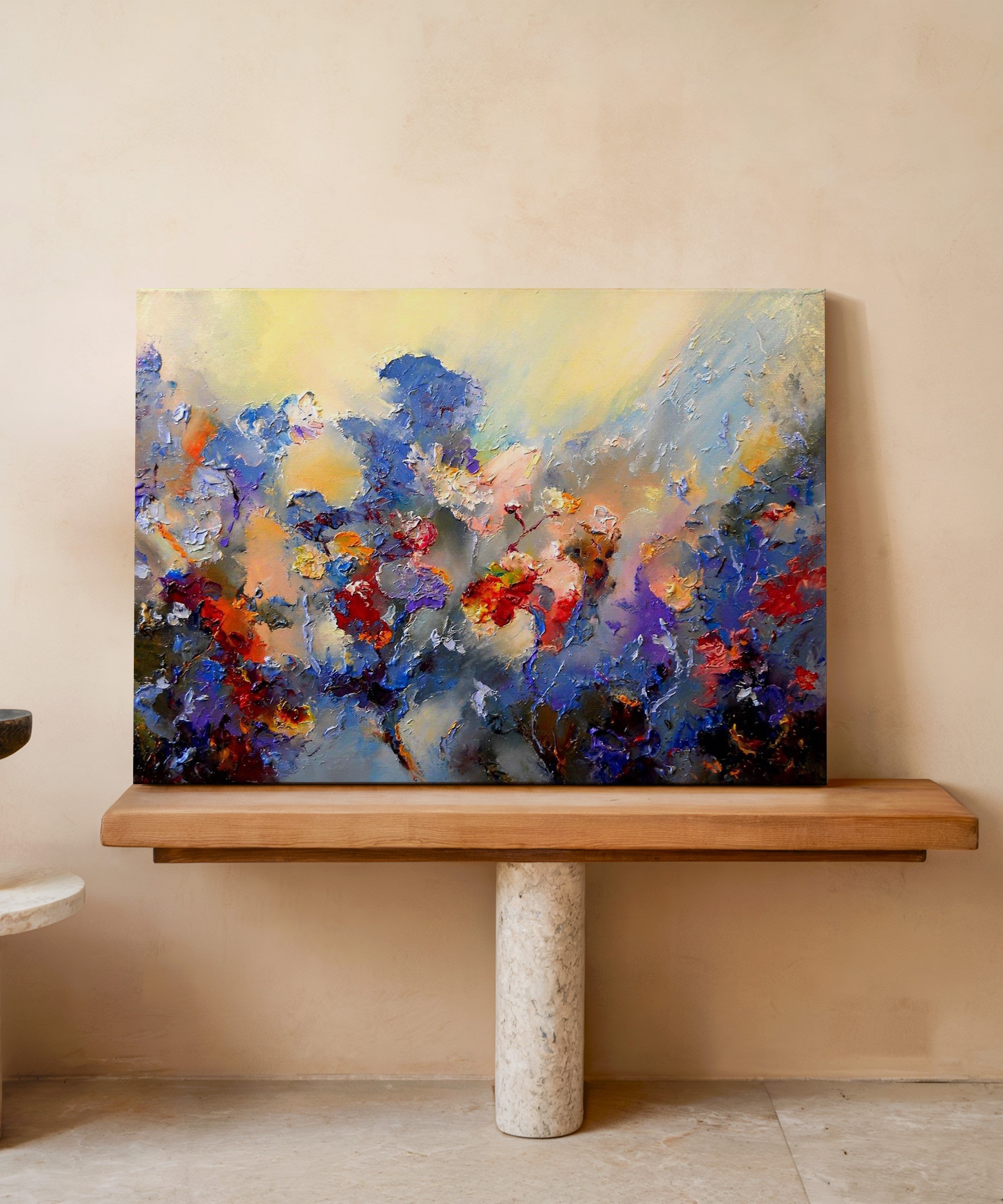Çiçek Şenliği | Yağlı Boya Dokulu Canvas Baskı