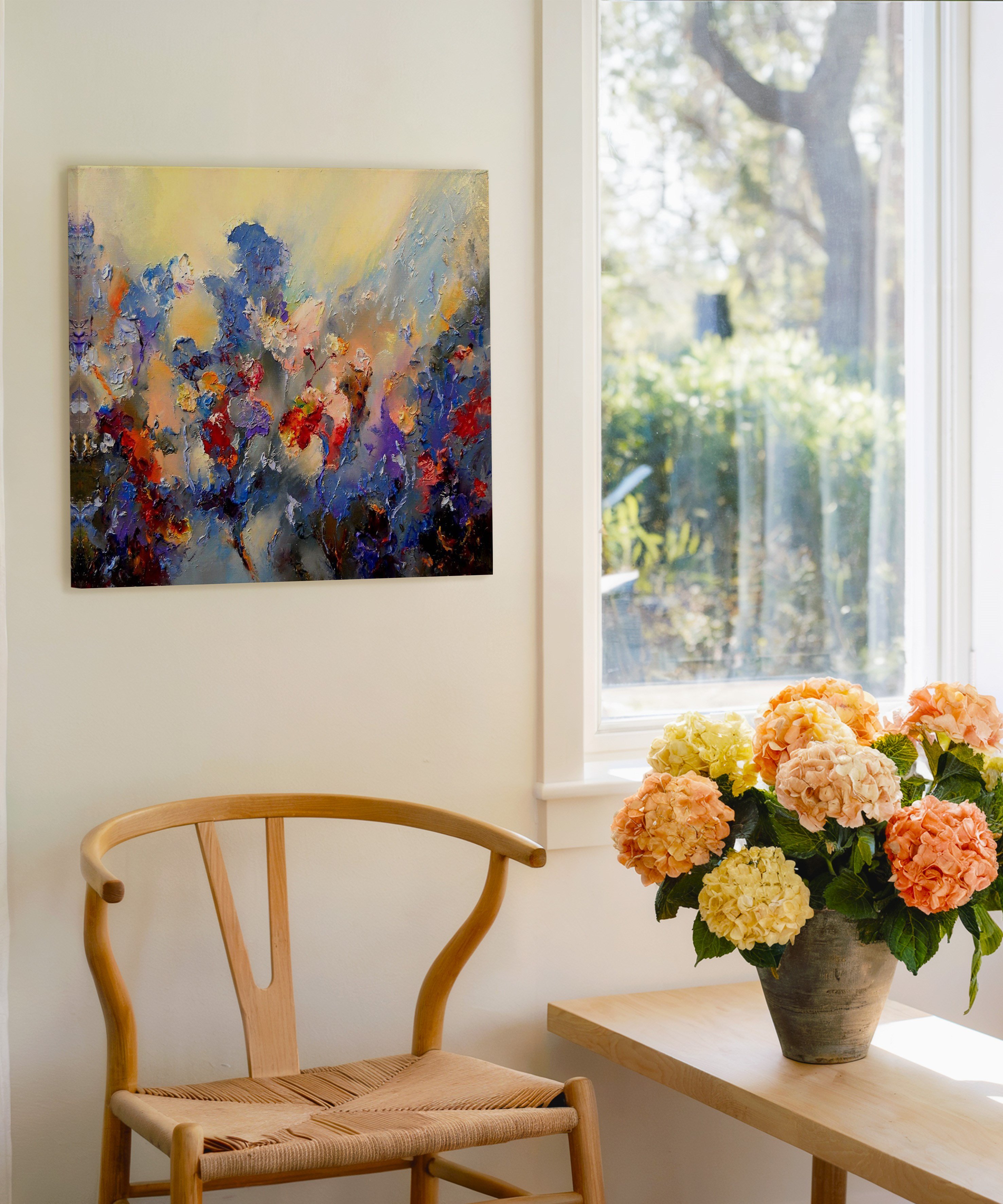 Çiçek Şenliği | Yağlı Boya Dokulu Canvas Baskı