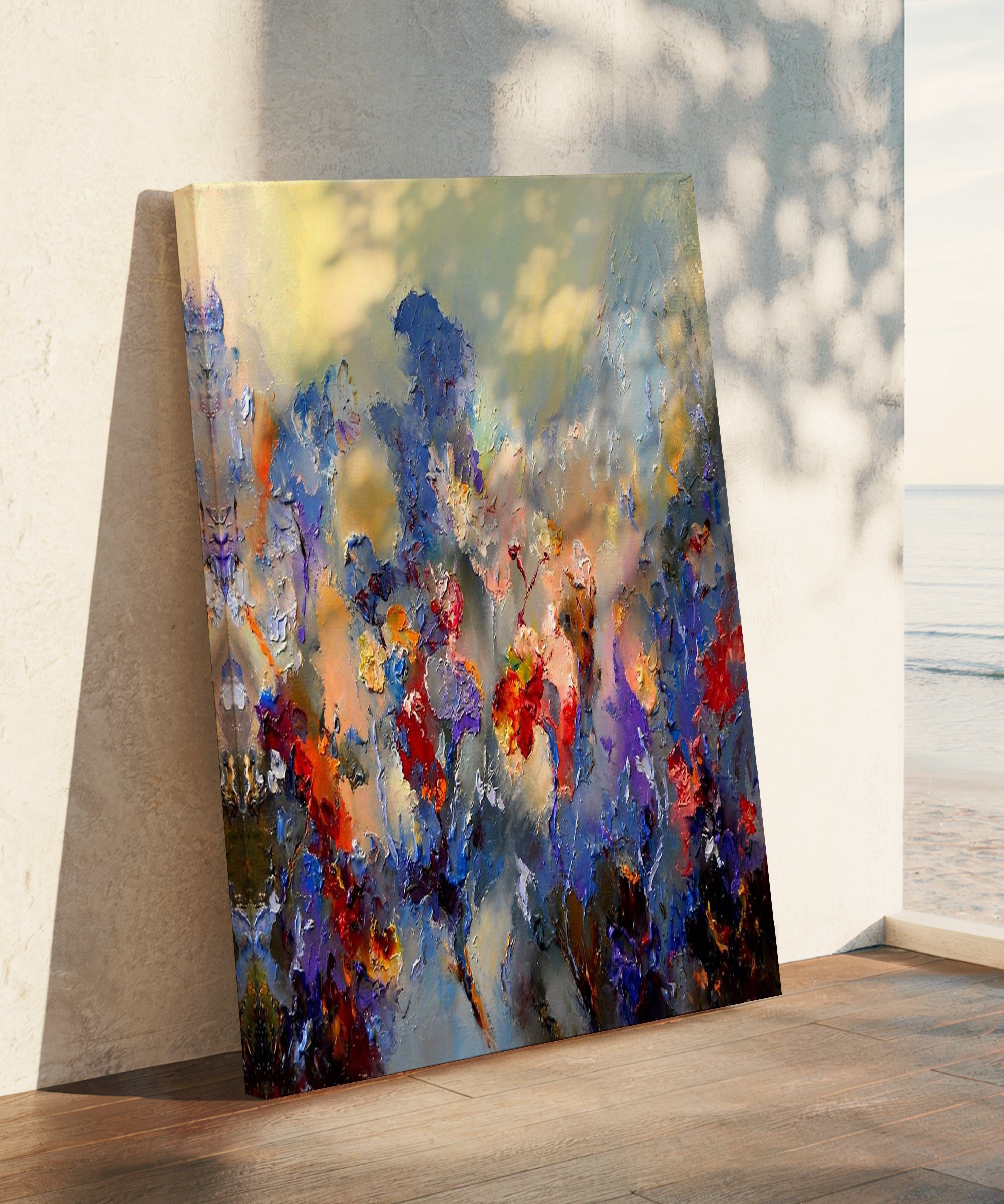 Çiçek Şenliği | Yağlı Boya Dokulu Canvas Baskı