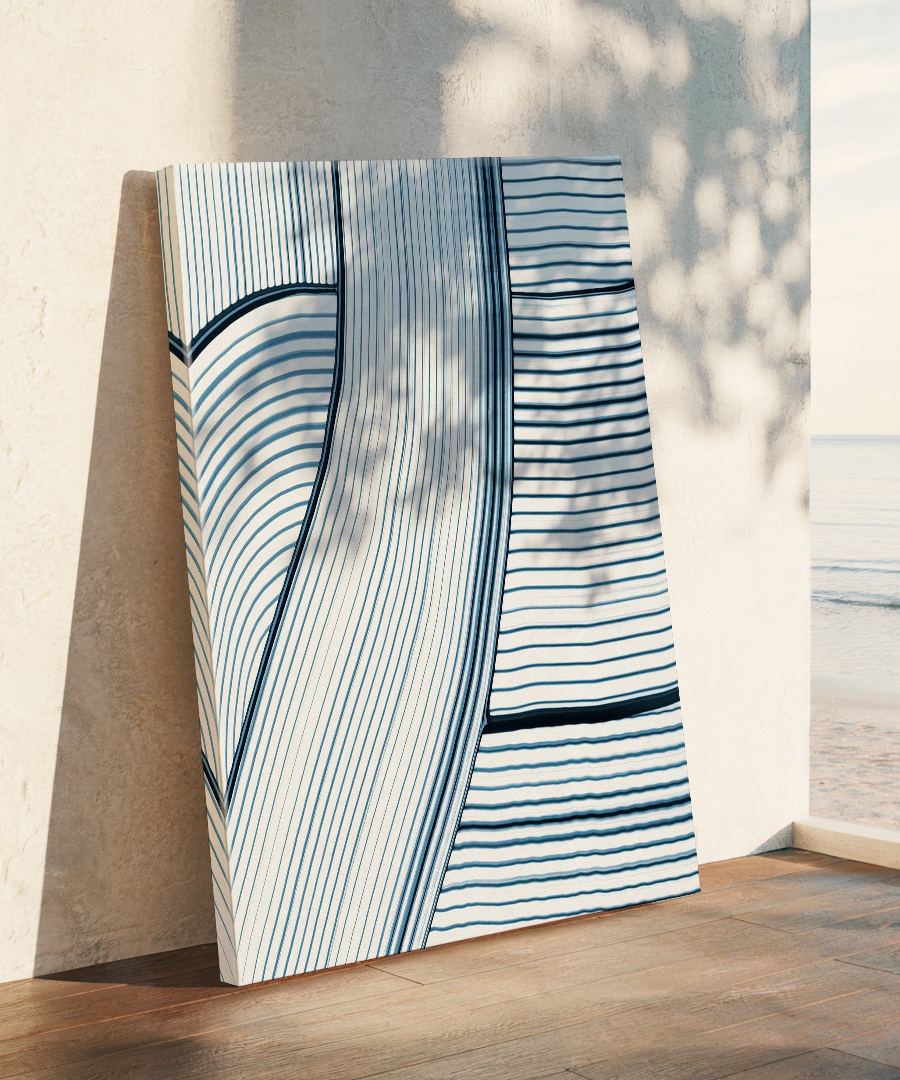 Çizgilerin Ahengi  Yağlı Boya Dokulu Canvas Baskı
